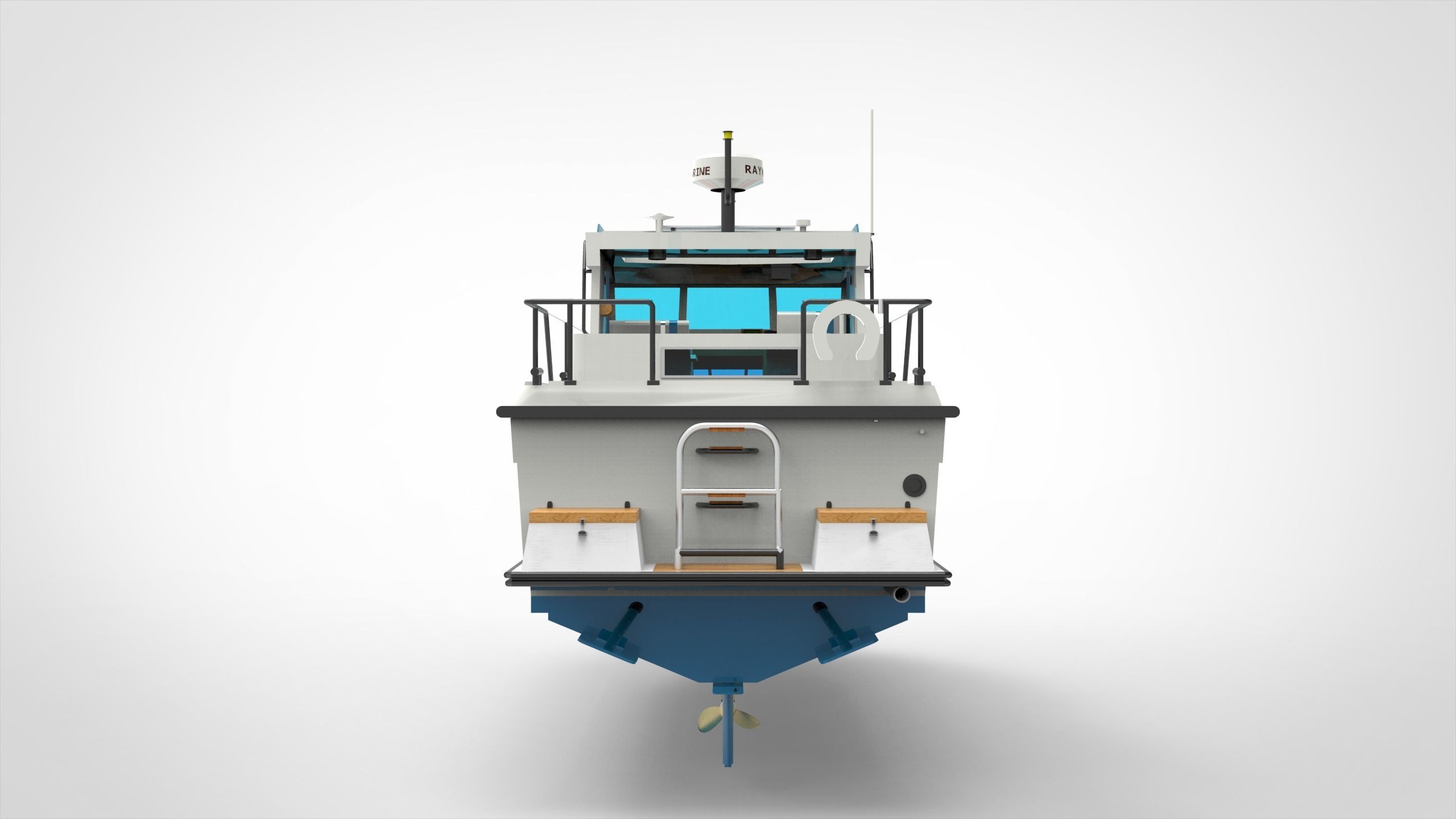 Recreational Boat 3D model_4