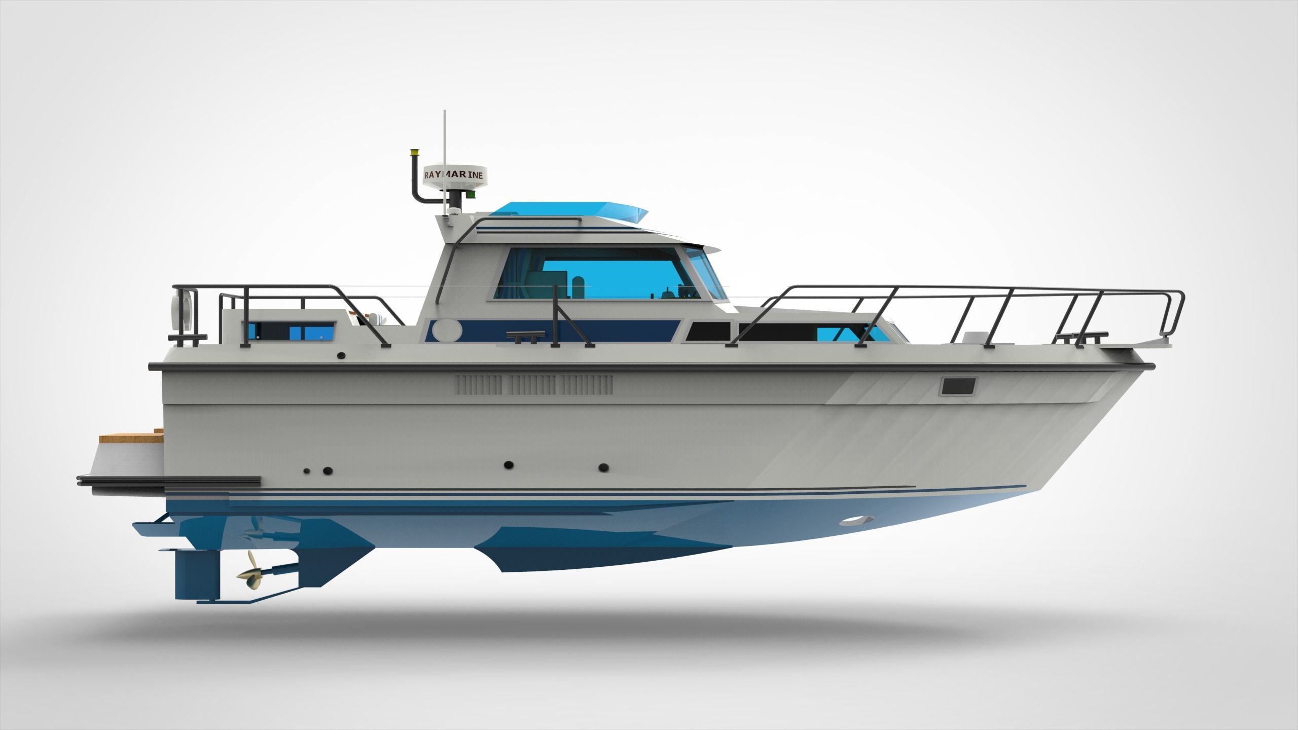 Recreational Boat 3D model_6