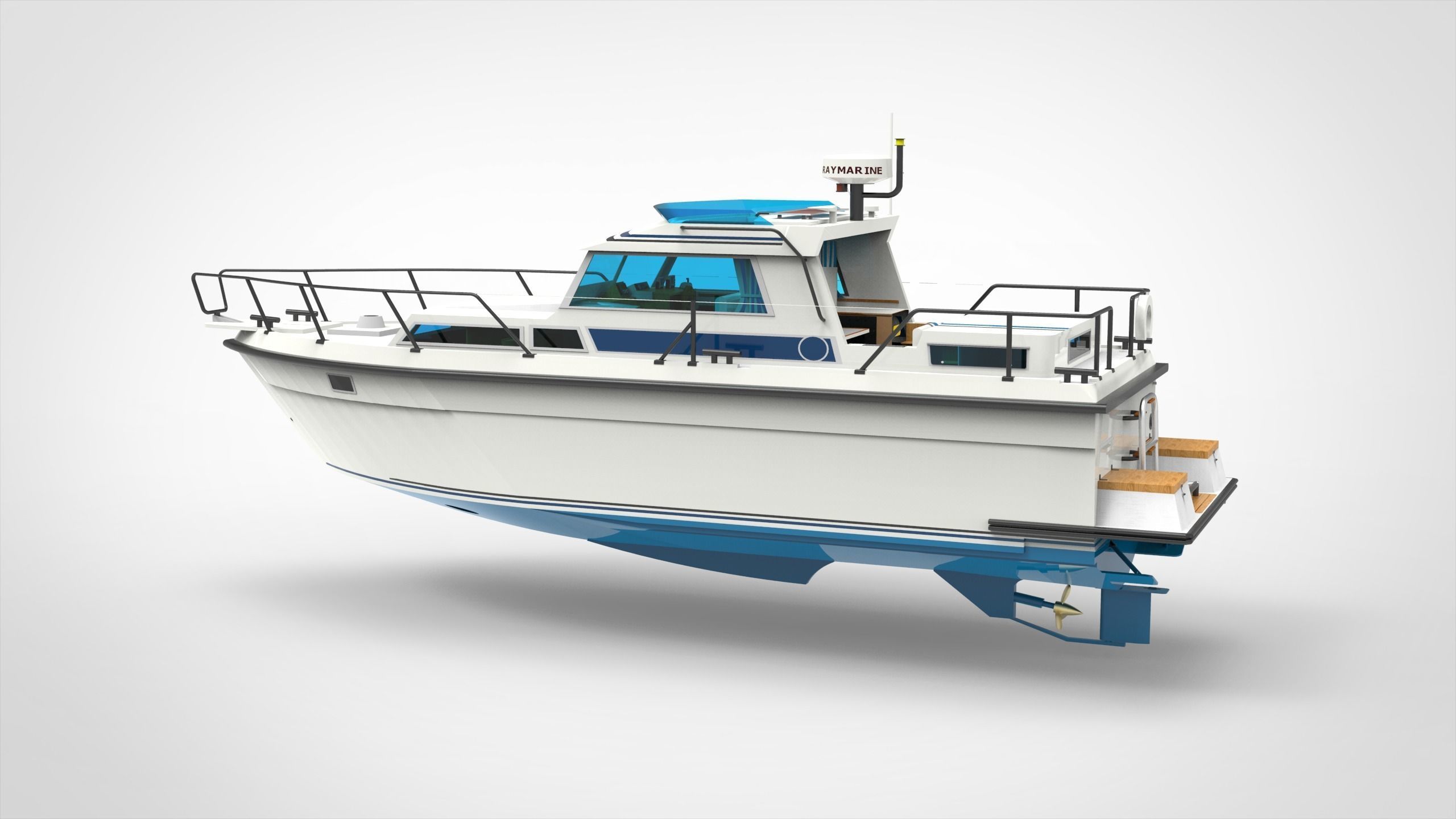 Recreational Boat 3D model_9