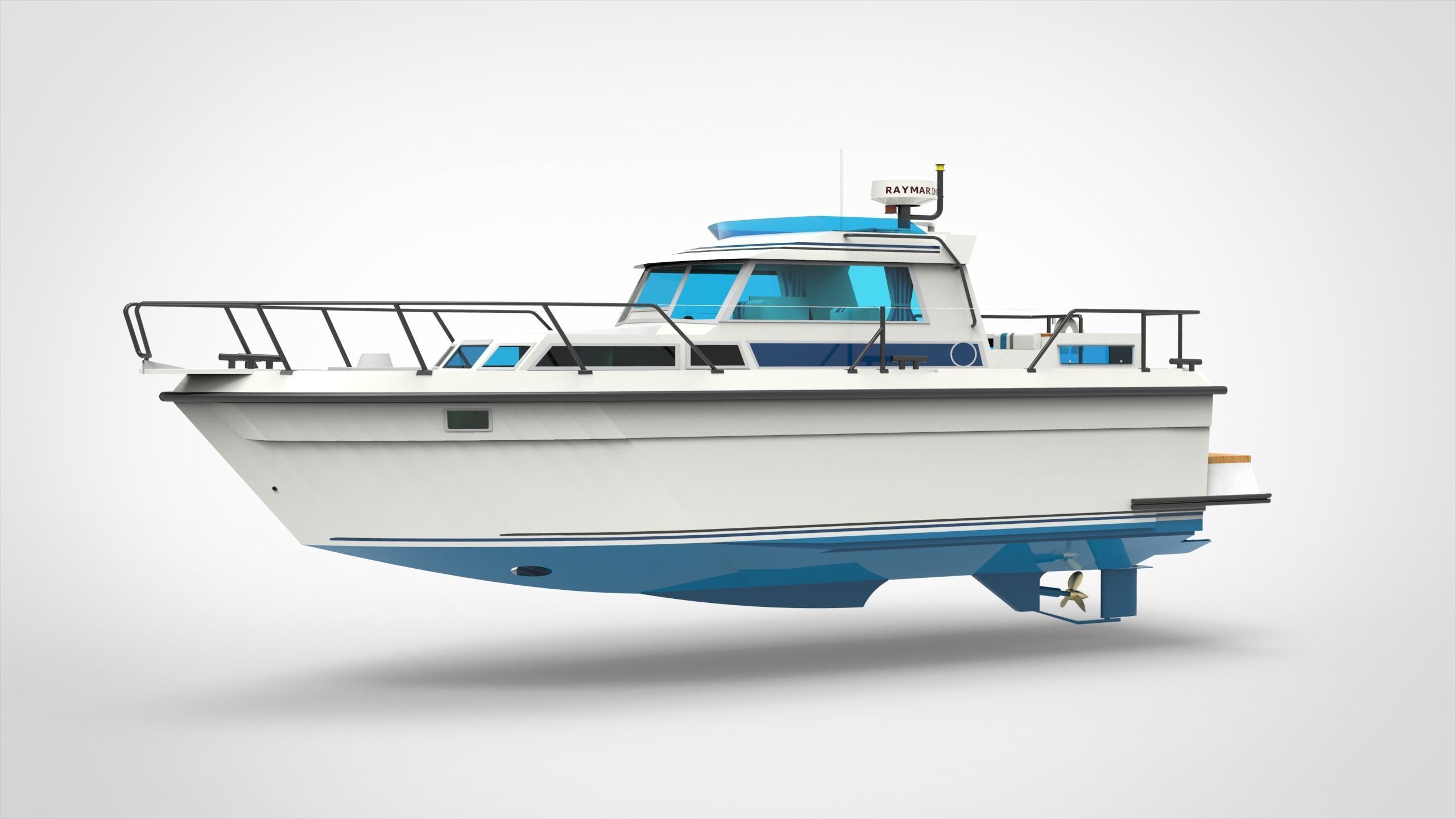 Recreational Boat 3D model_1