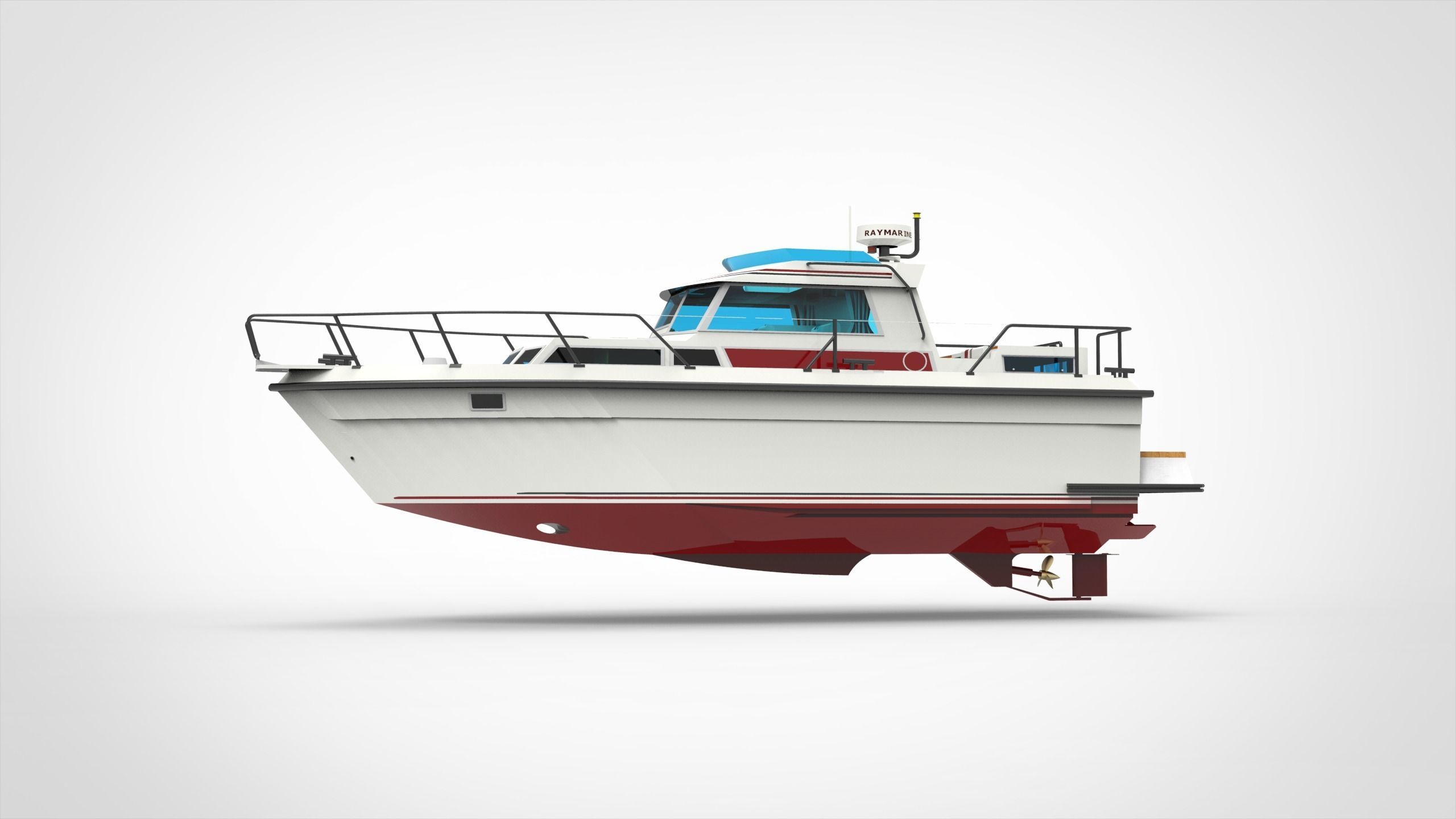 Recreational Boat 3D model_1