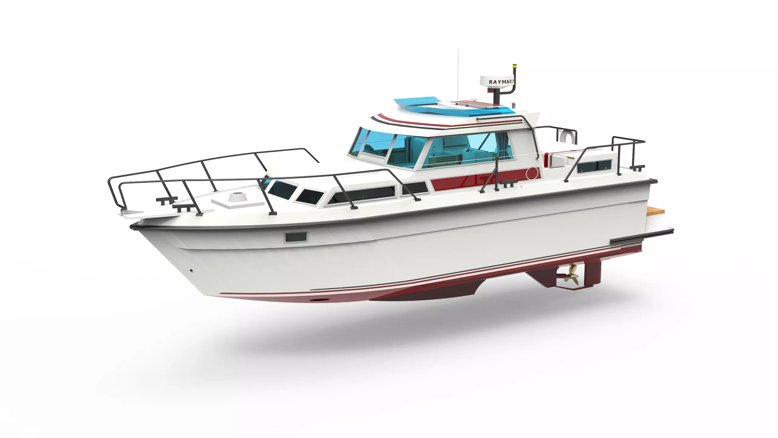 Recreational Boat 3D model_0