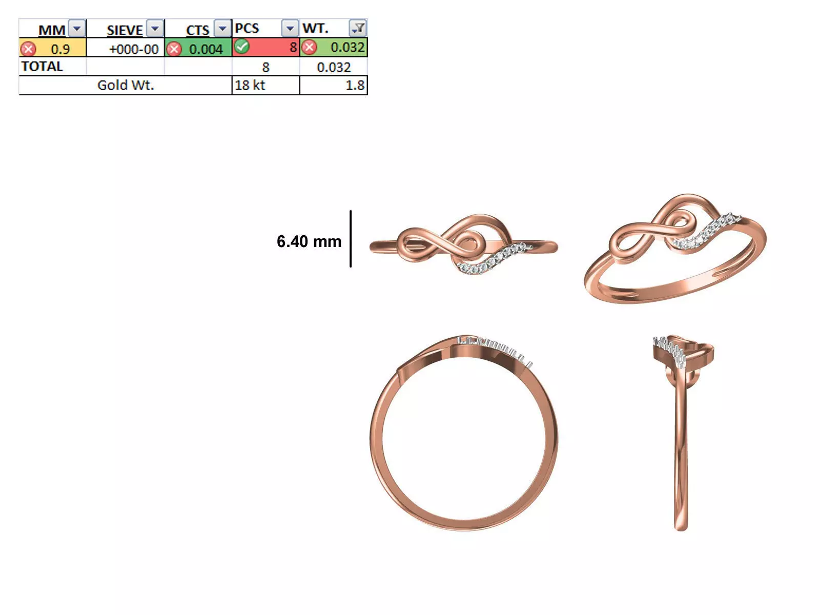 Women Light Weight Ring STL OBJ FBX JCD Details 3D print model_0