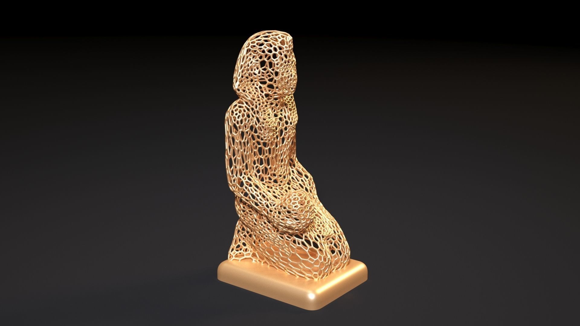 Egyptian sculpture 3D print model_6