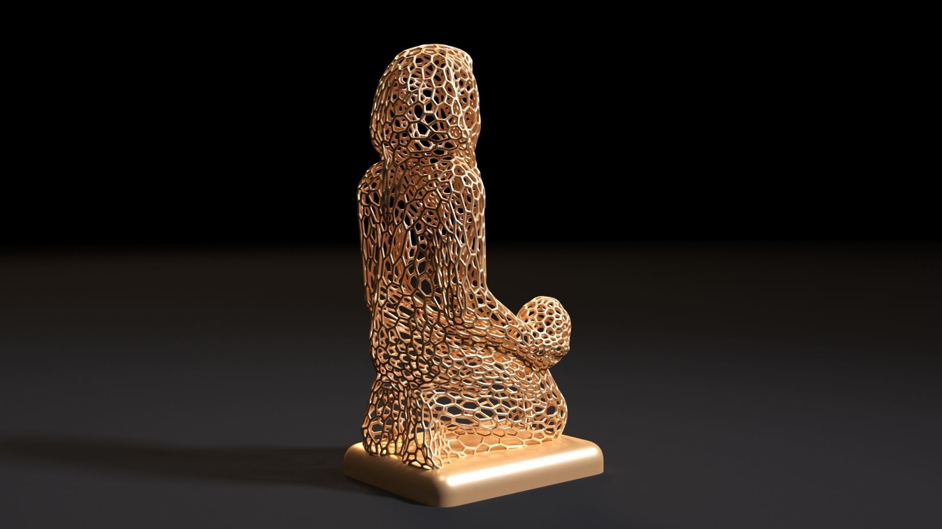 Egyptian sculpture 3D print model_5