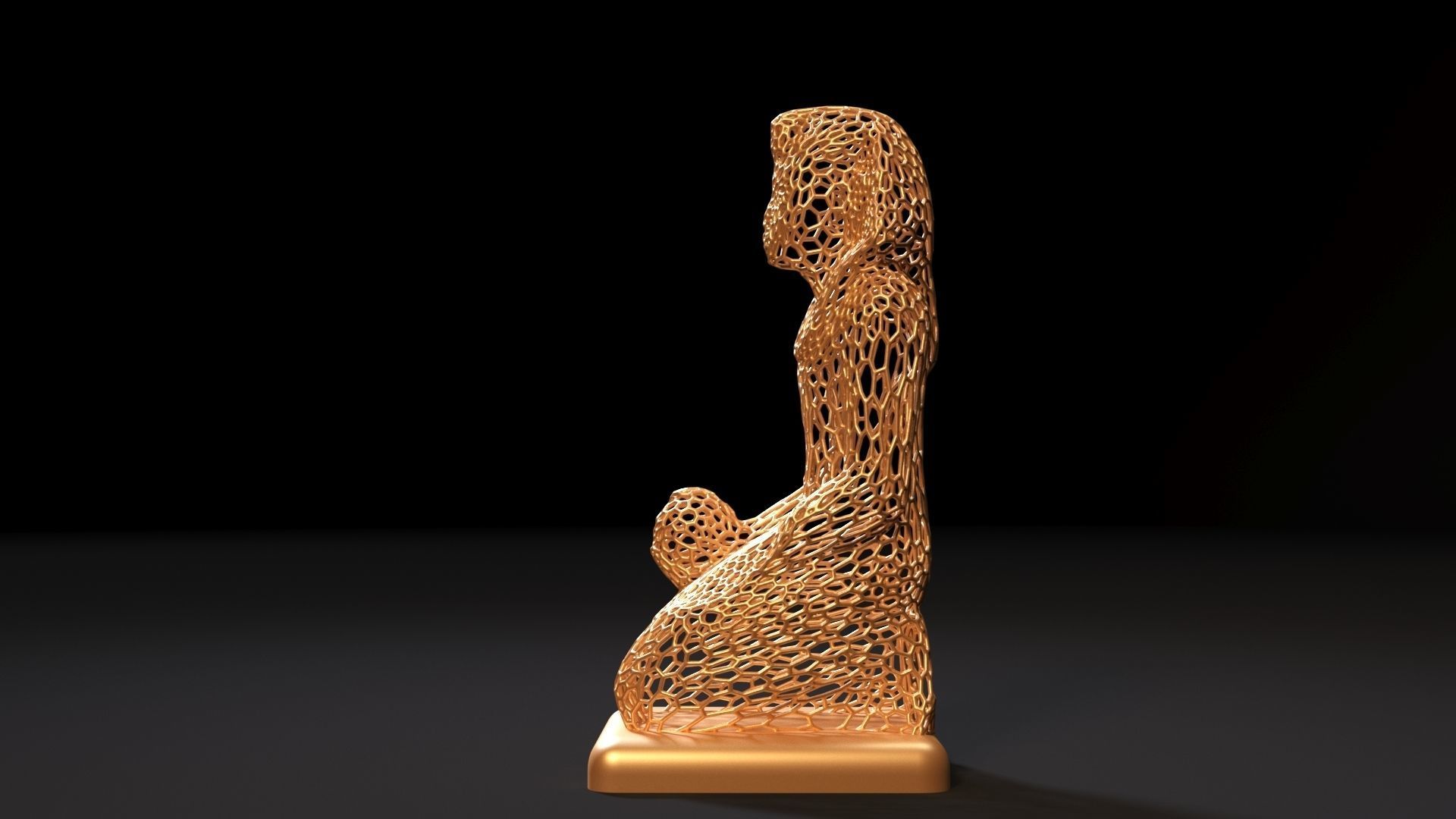 Egyptian sculpture 3D print model_2