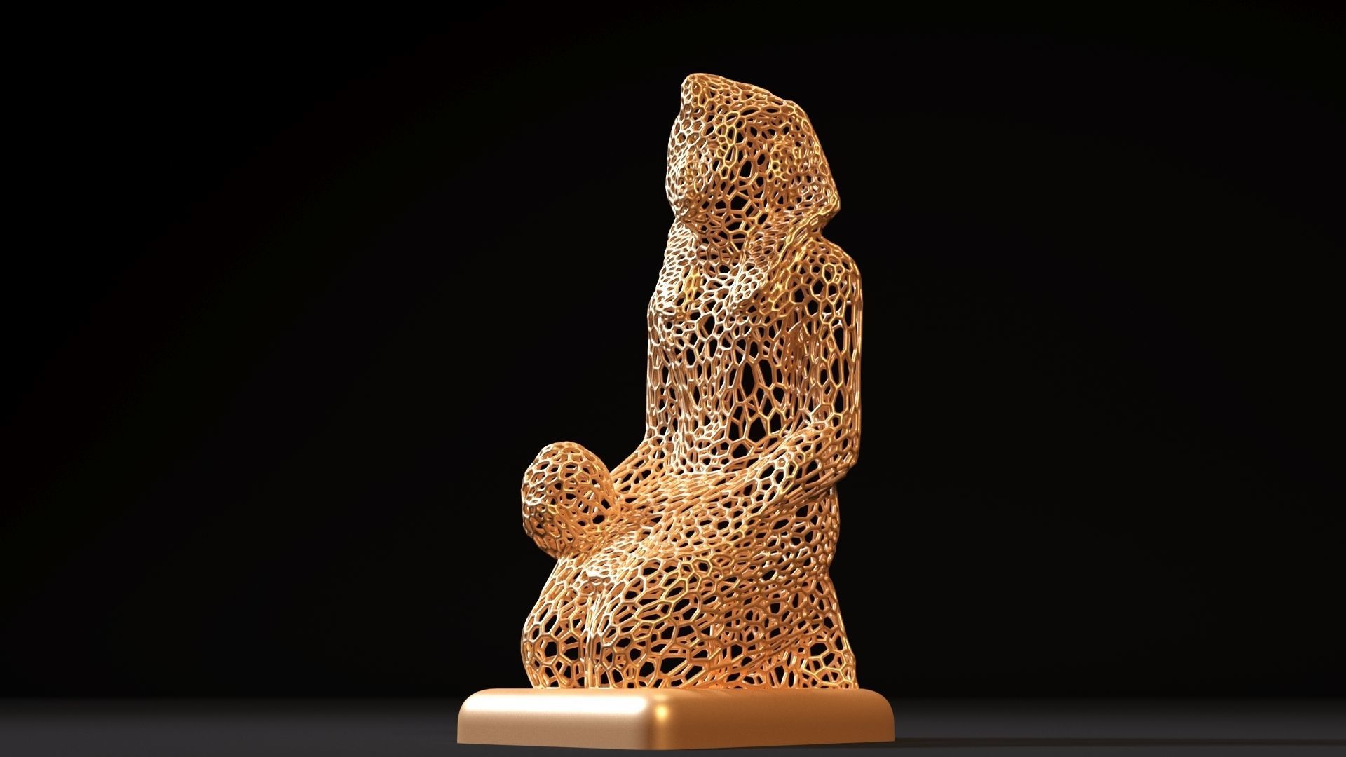 Egyptian sculpture 3D print model_9