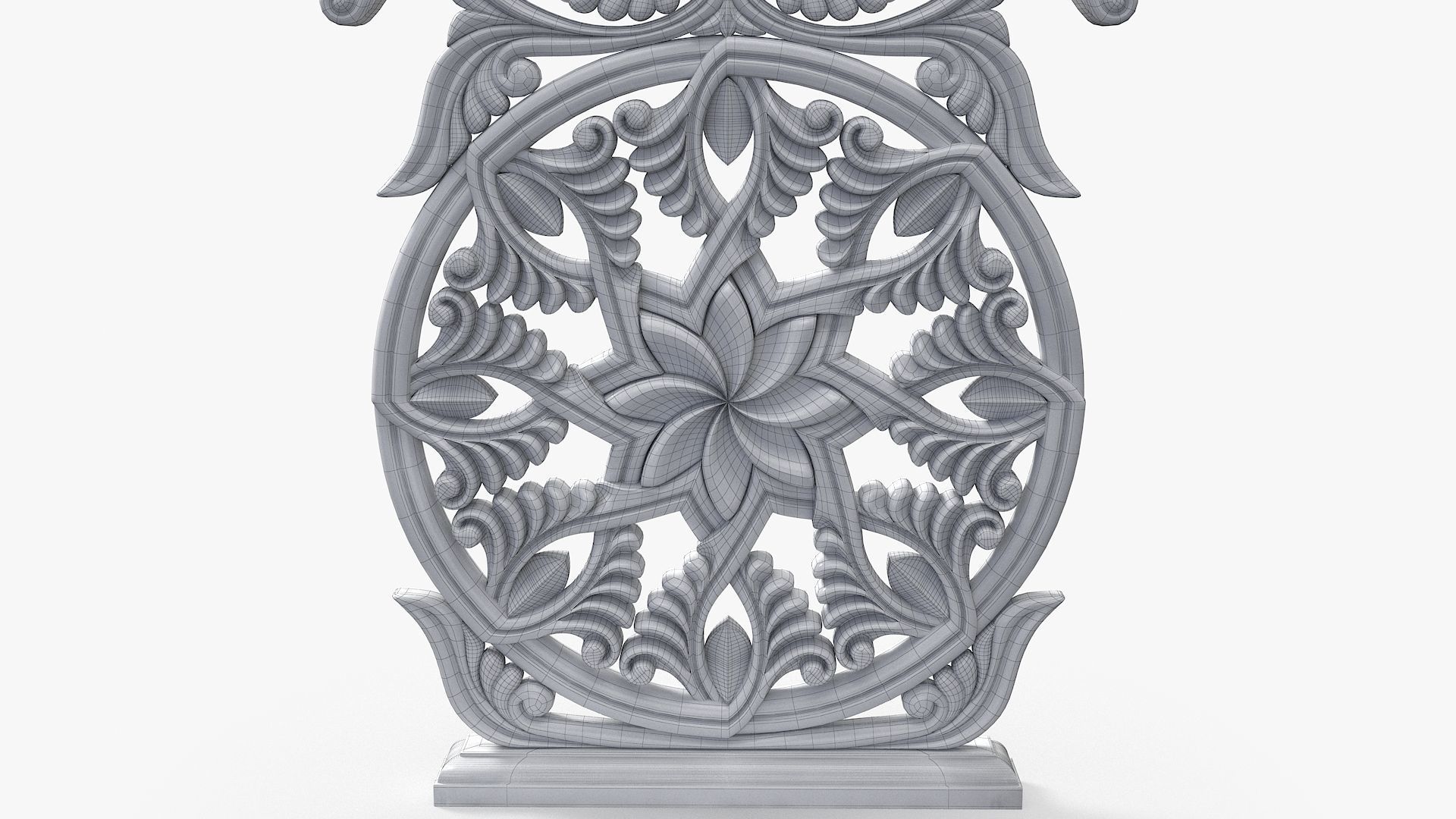 Khachqar Armenian STL model for CNC Cross Stone Khachkar Xachqar 3D model_10