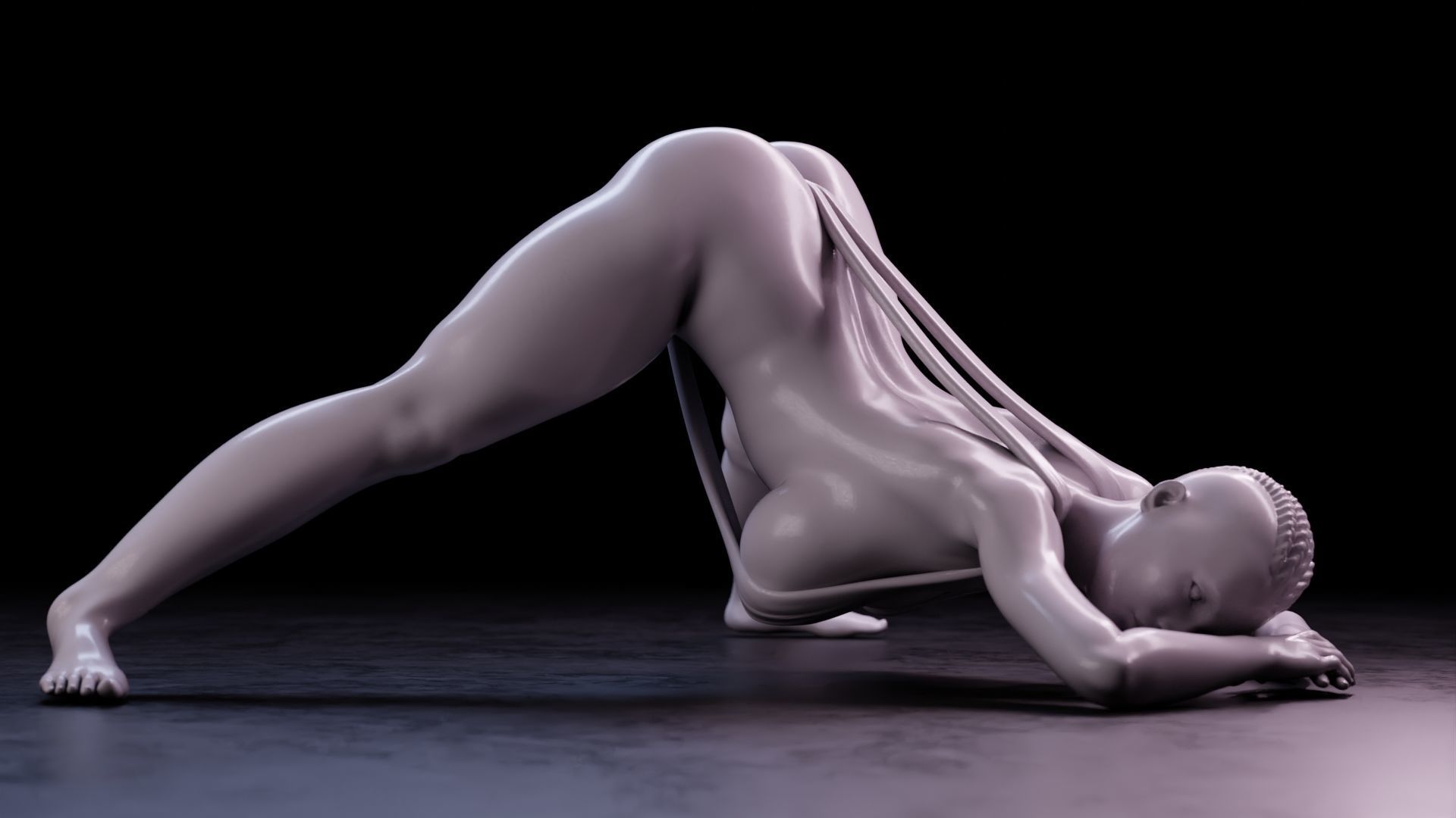 Sexy girl 75 Jack-o Pose V2 3D print model_13