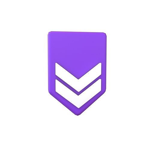 Rank Medal v3 004 Low-poly 3D model