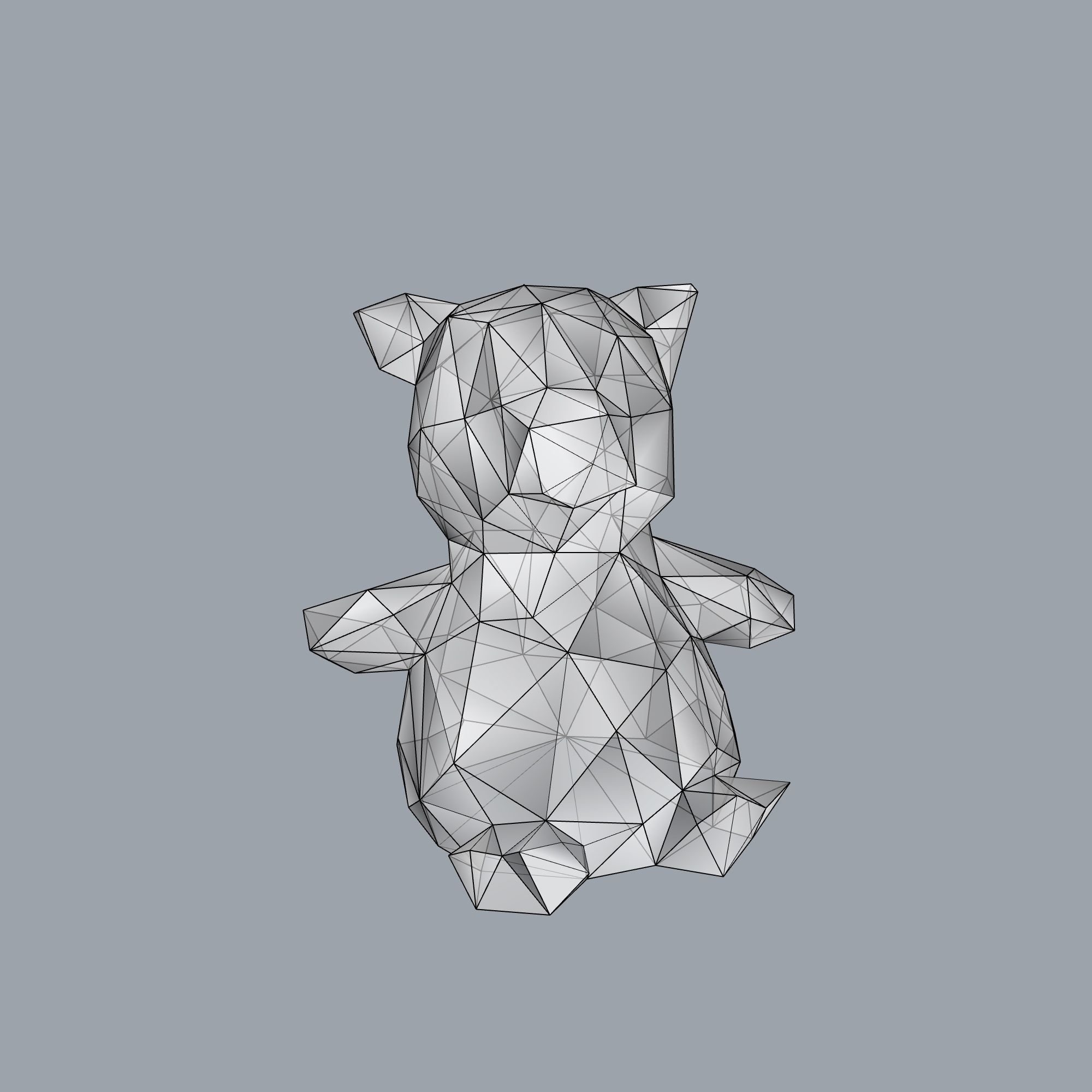 Low-Poly Pig 3D print model_1