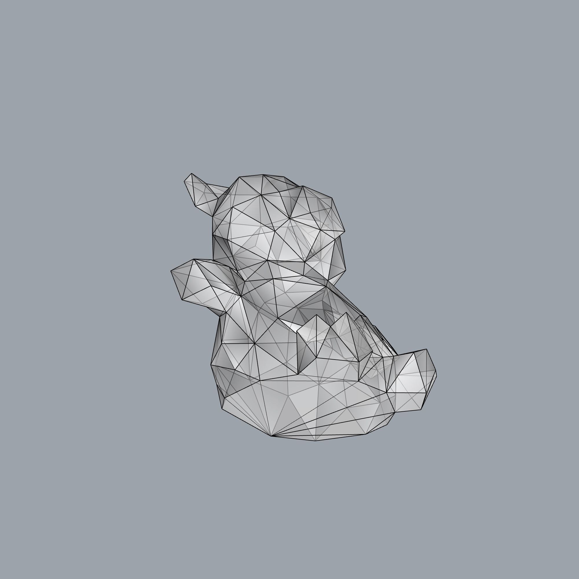 Low-Poly Pig 3D print model_2