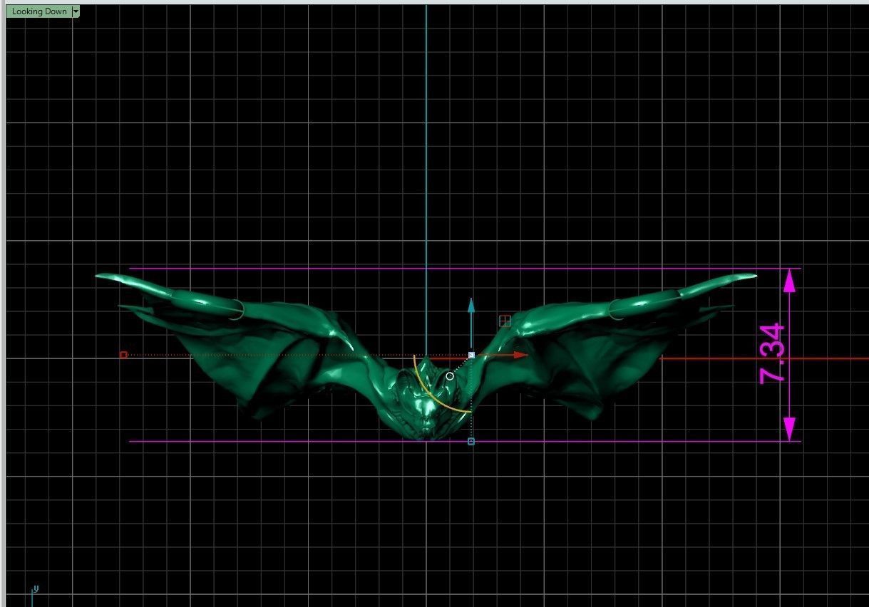 Bat Pendant 3D print model_4