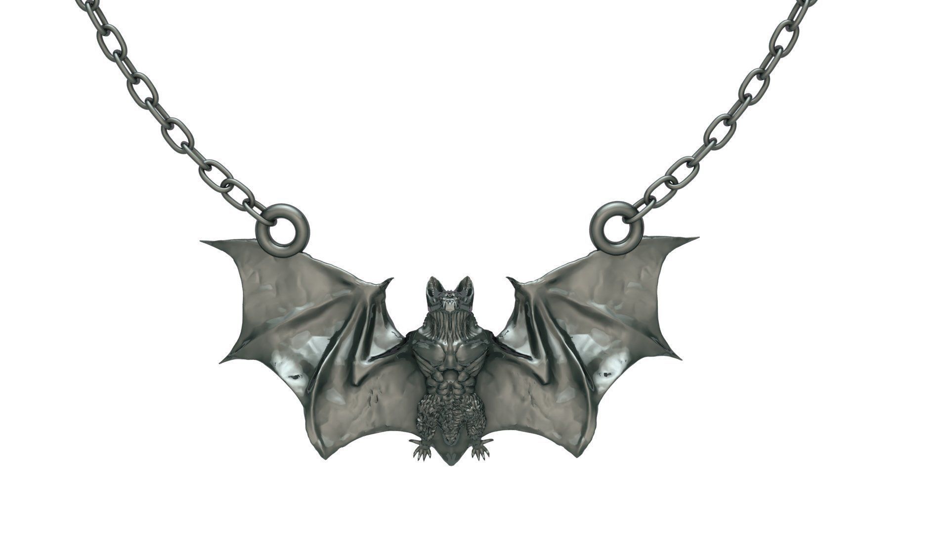 Bat Pendant 3D print model_1