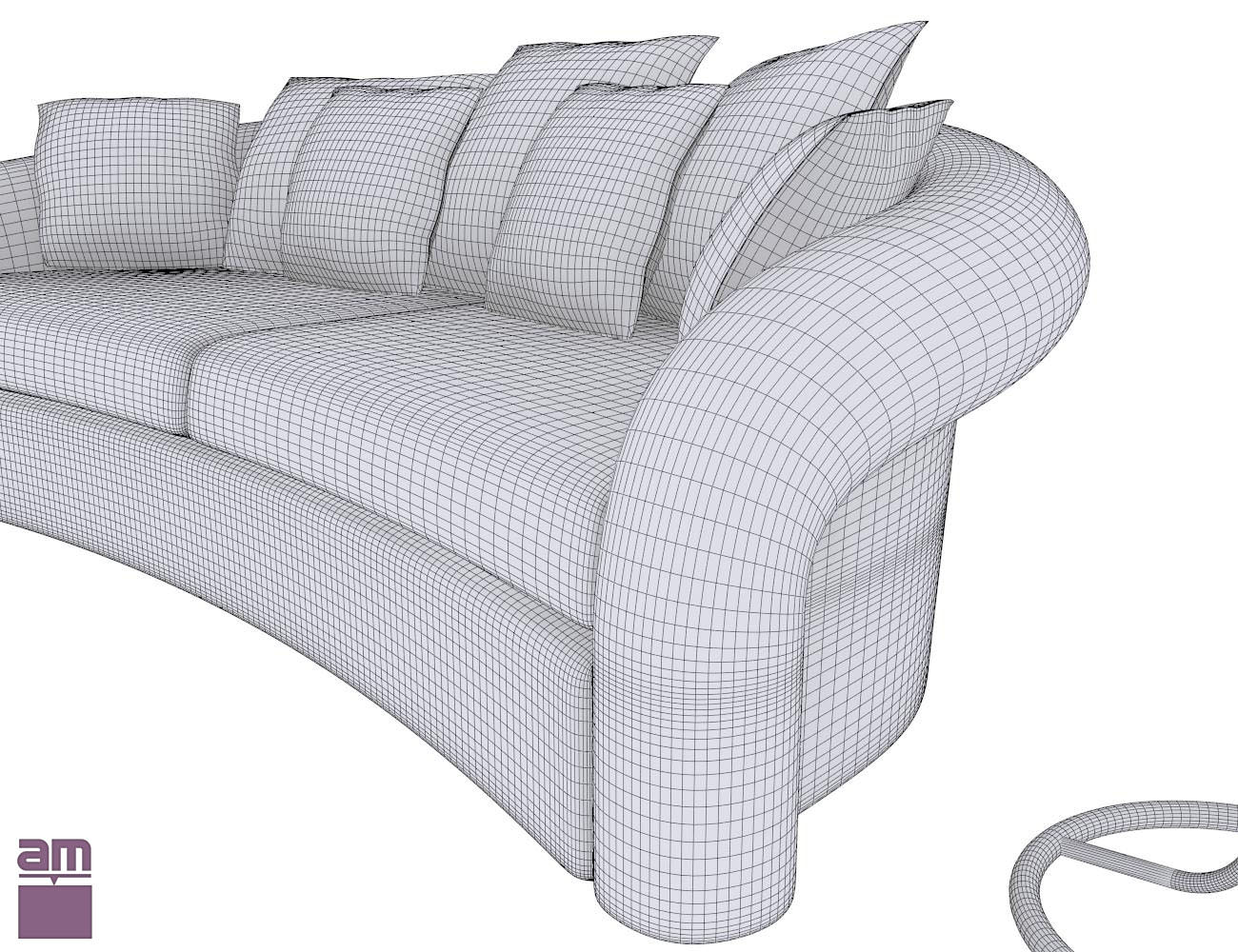 Armani sofa Esther 3D model_6