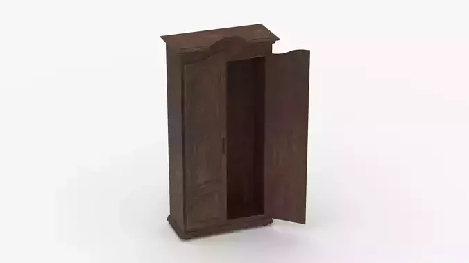 4K Old Mouldy Wardrobe 3D model