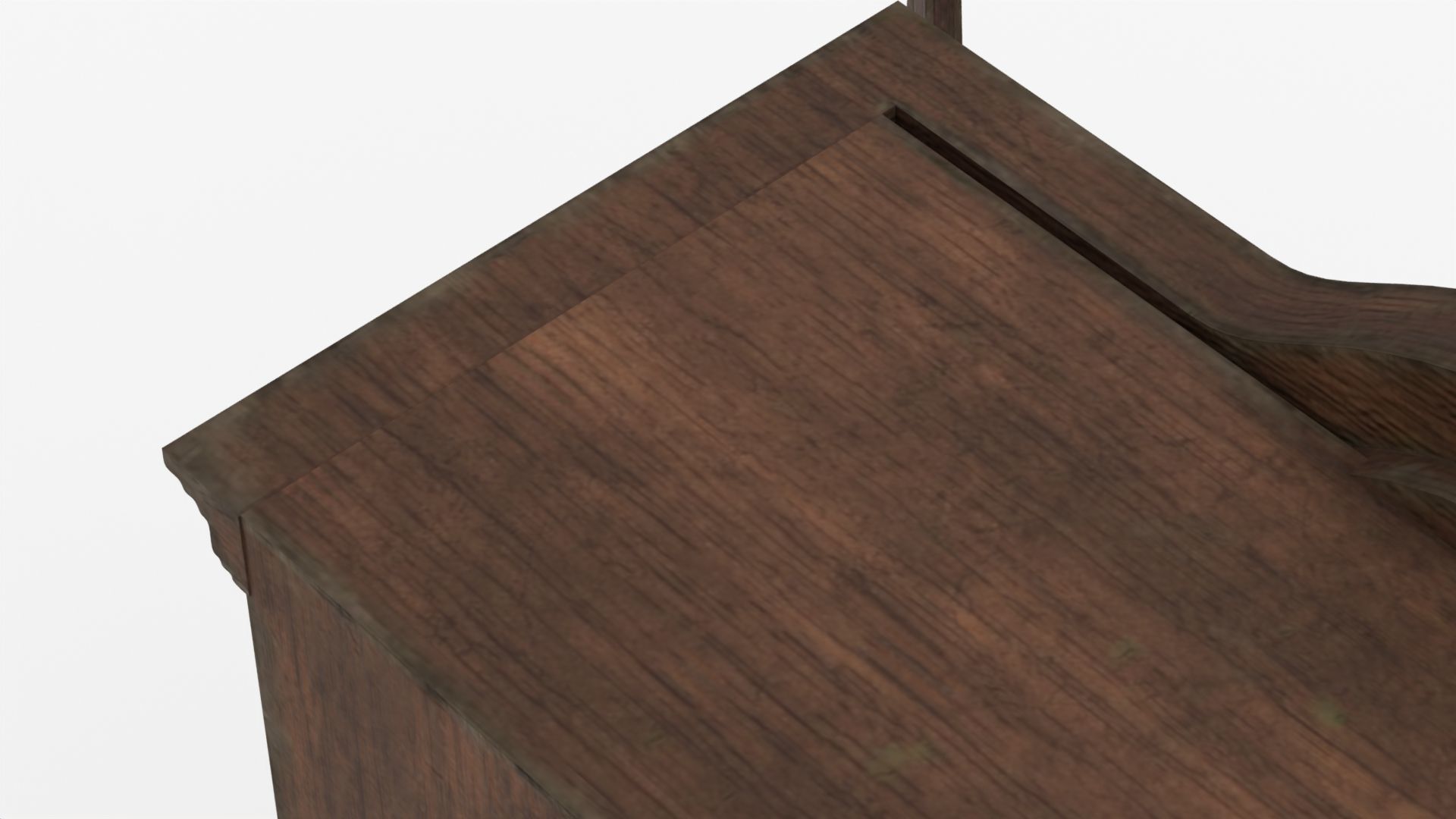 4K Old Mouldy Wardrobe 3D model_8