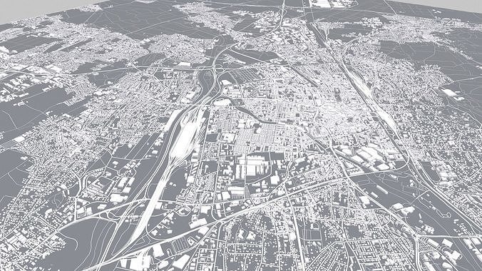 Cityscape Mulhouse France 3D model 5