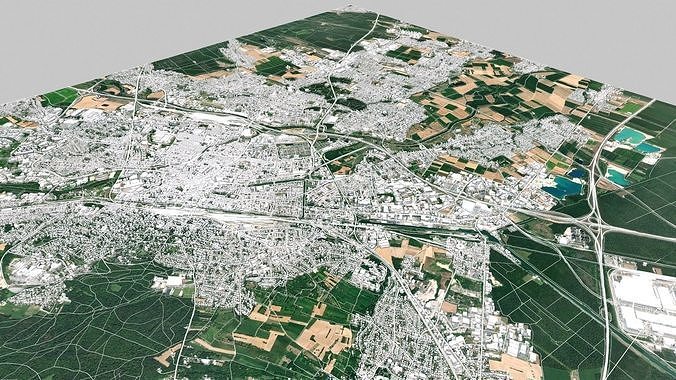 Cityscape Mulhouse France 3D model 7