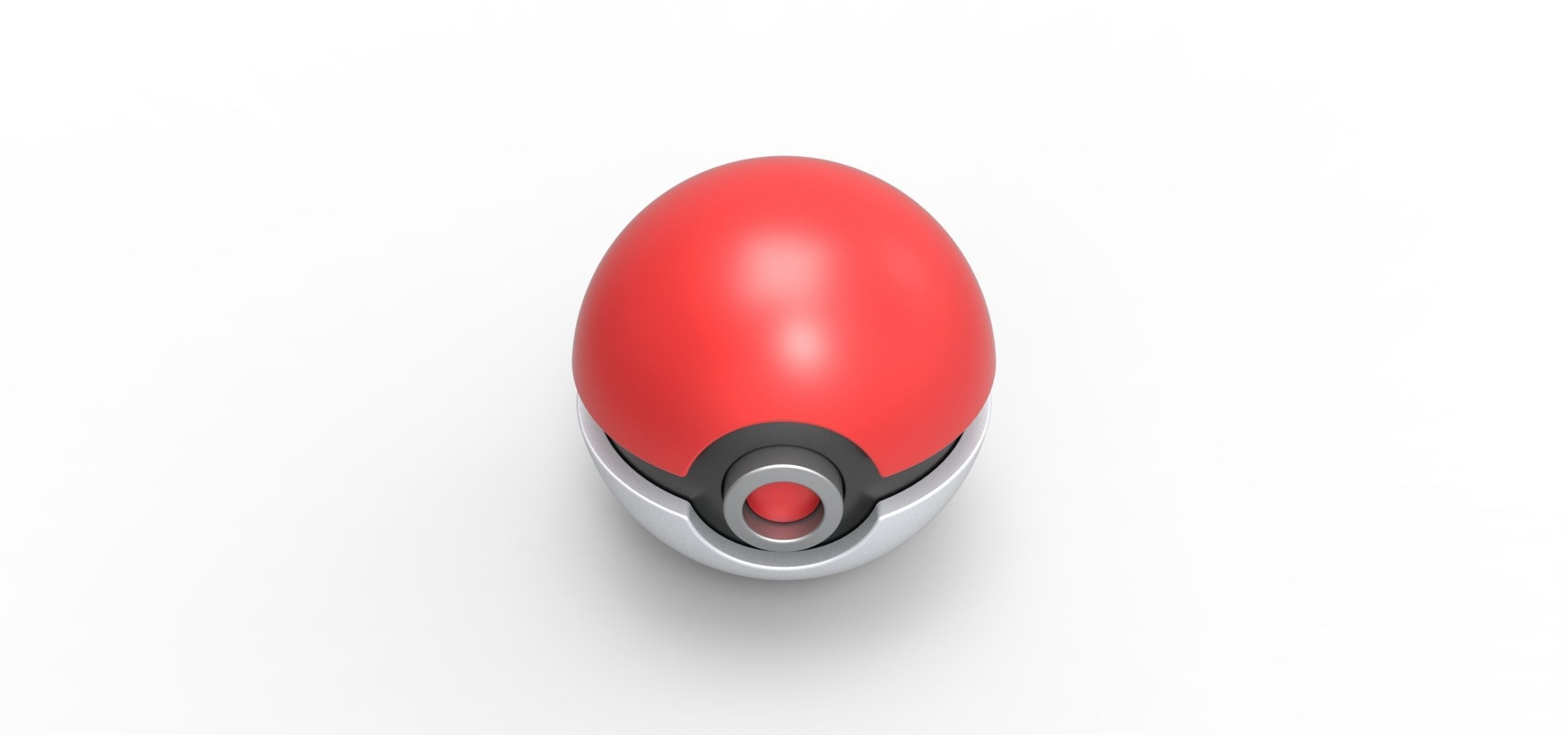 Poke Ball 3D print model_3