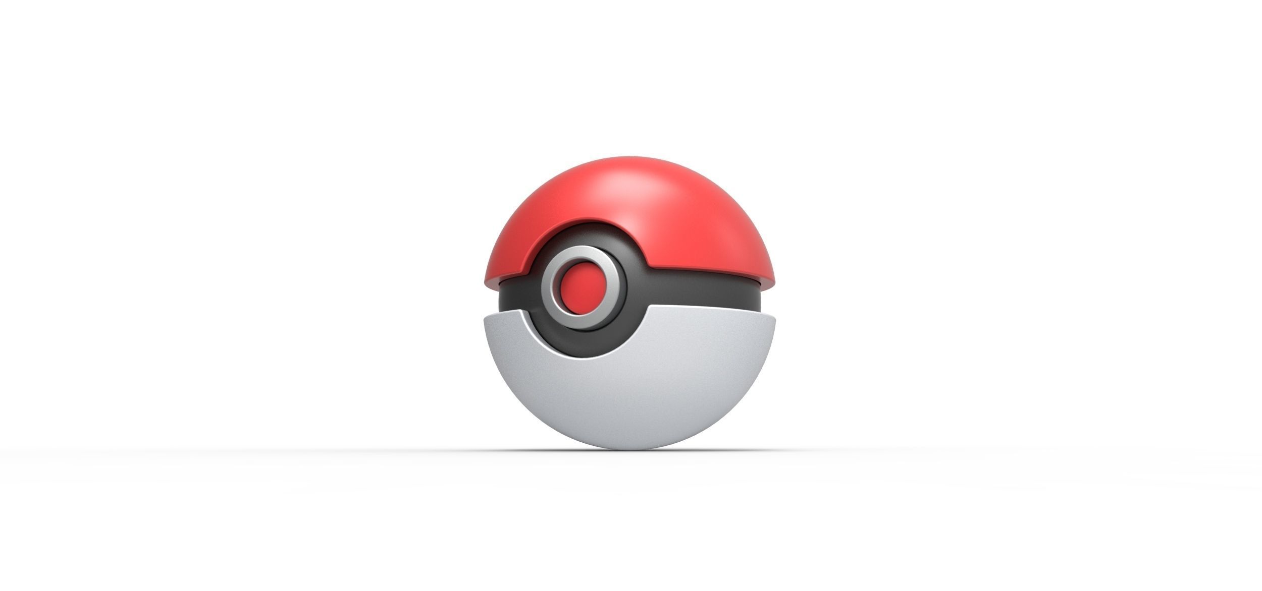 Poke Ball 3D print model_1