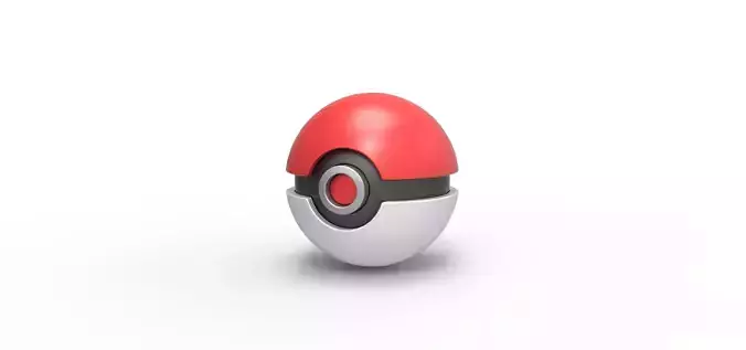 Poke Ball 3D print model