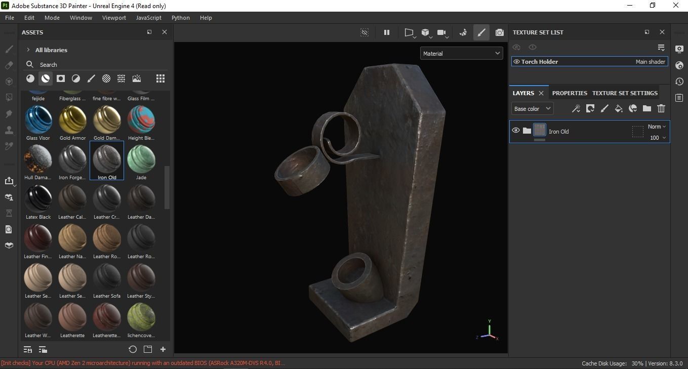 Torch Holder 3D Model Low-poly 3D model_6