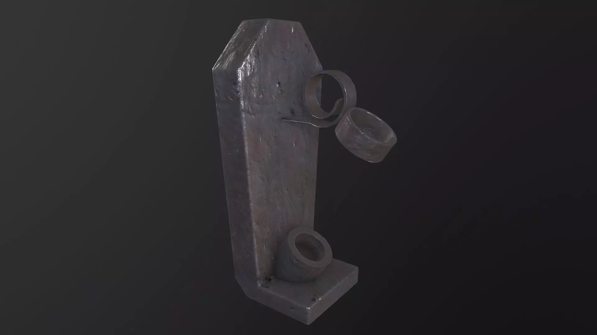 Torch Holder 3D Model Low-poly 3D model_0