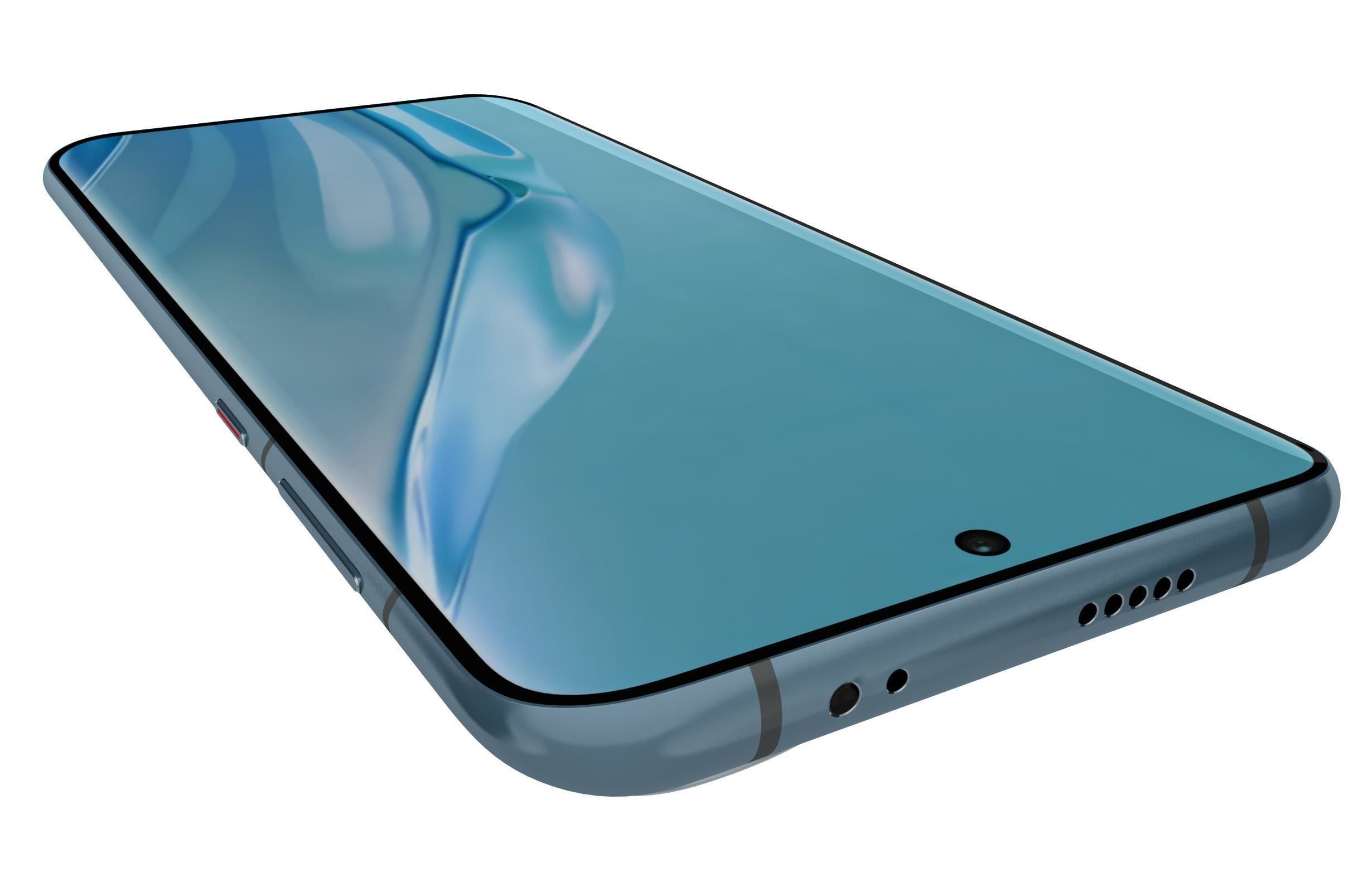 Huawei P60 Art Blue Low-poly 3D model_13