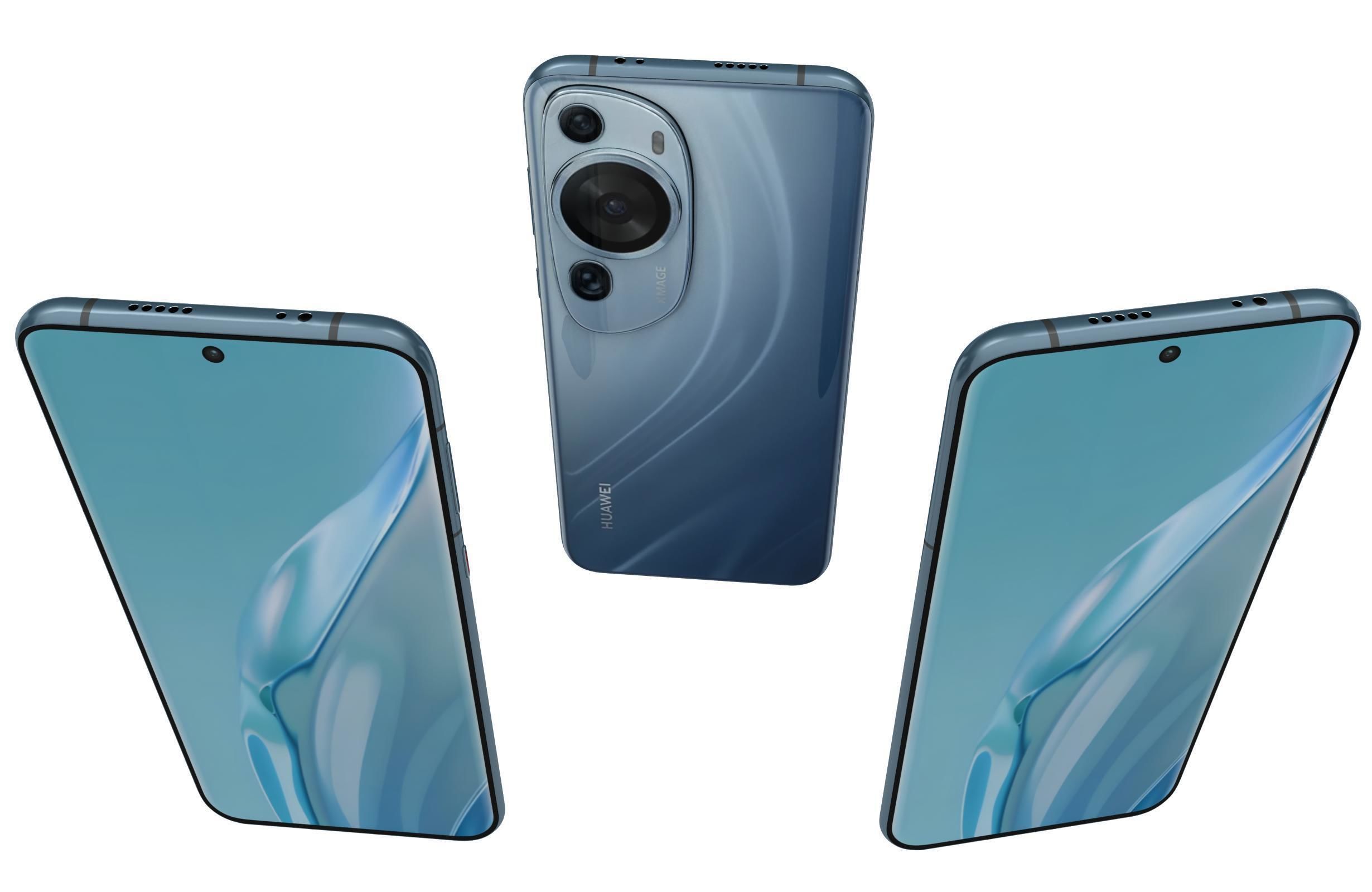 Huawei P60 Art Blue Low-poly 3D model_1
