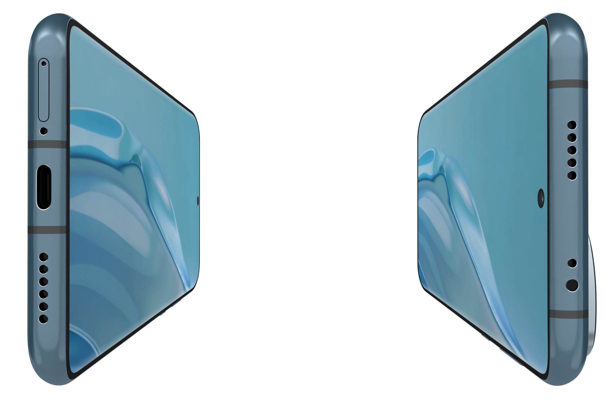 Huawei P60 Art Blue Low-poly 3D model_8