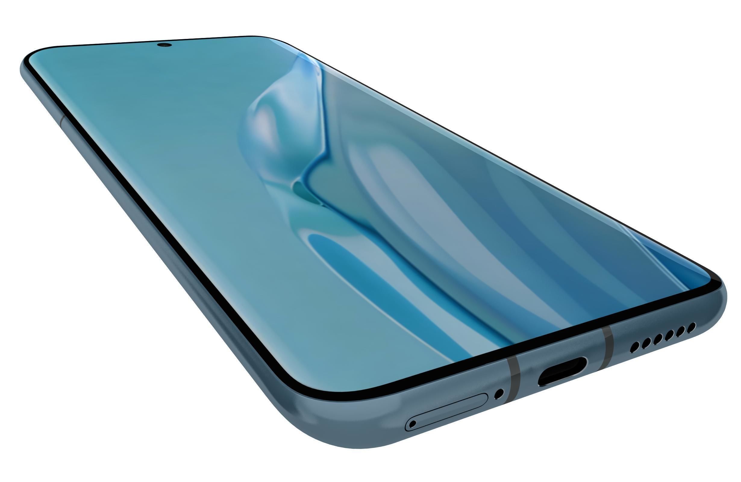 Huawei P60 Art Blue Low-poly 3D model_12