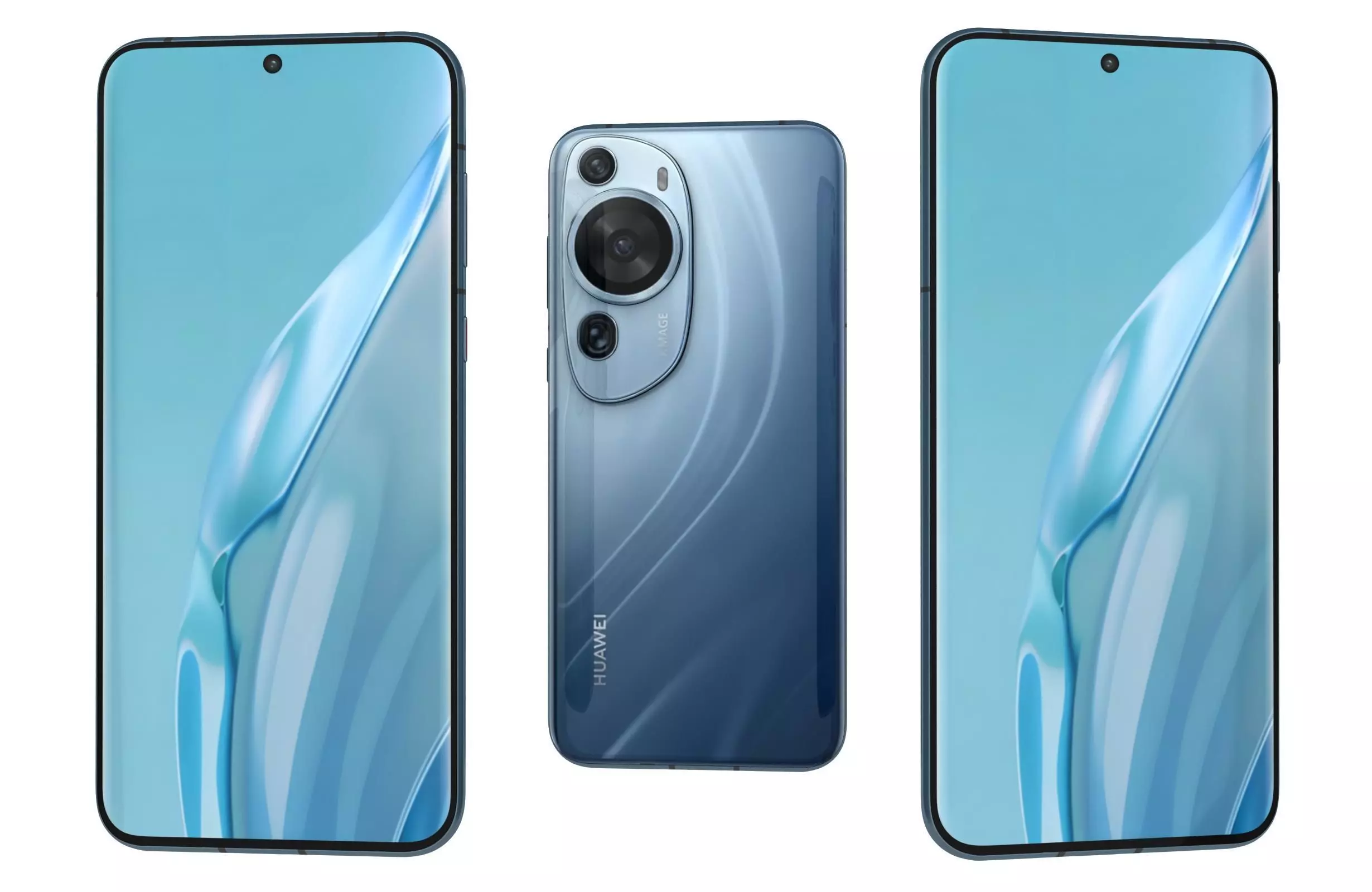 Huawei P60 Art Blue Low-poly 3D model_0