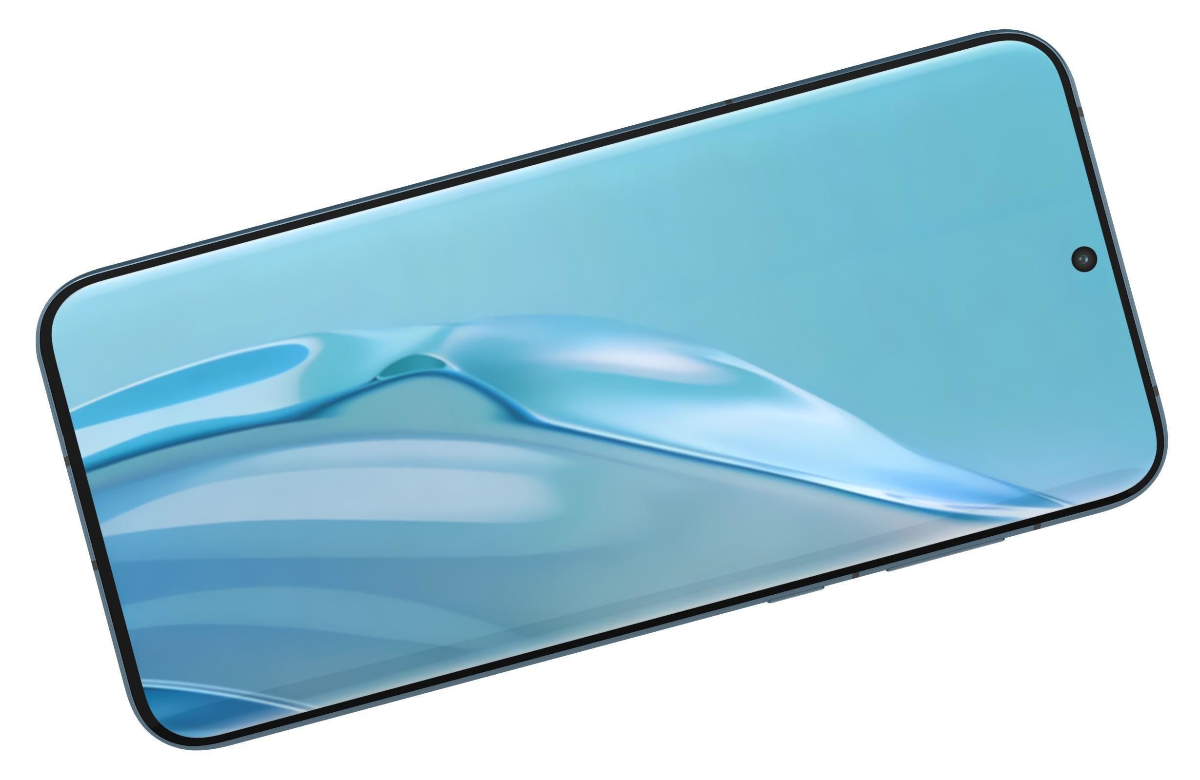 Huawei P60 Art Blue Low-poly 3D model_10