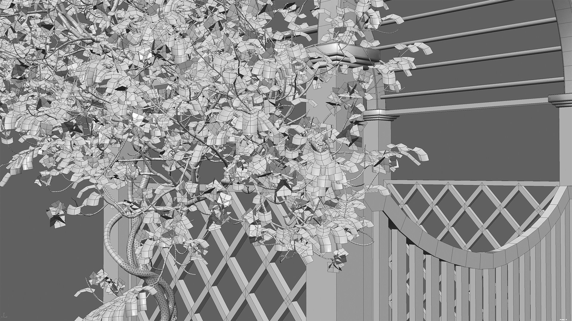 Bougainvillea 16 - Gate garden 3D model_10