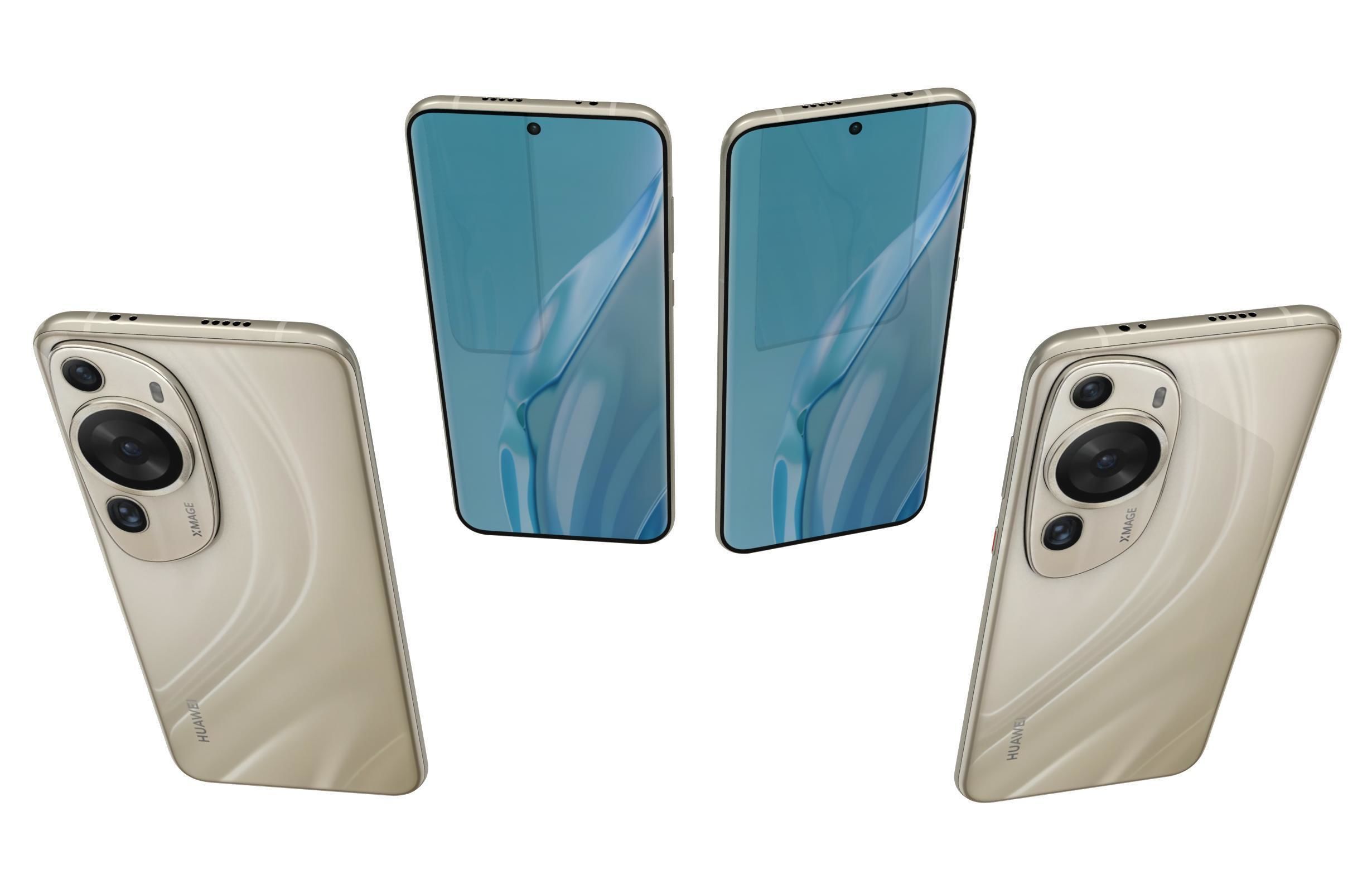 Huawei P60 Art Brown Low-poly 3D model_4