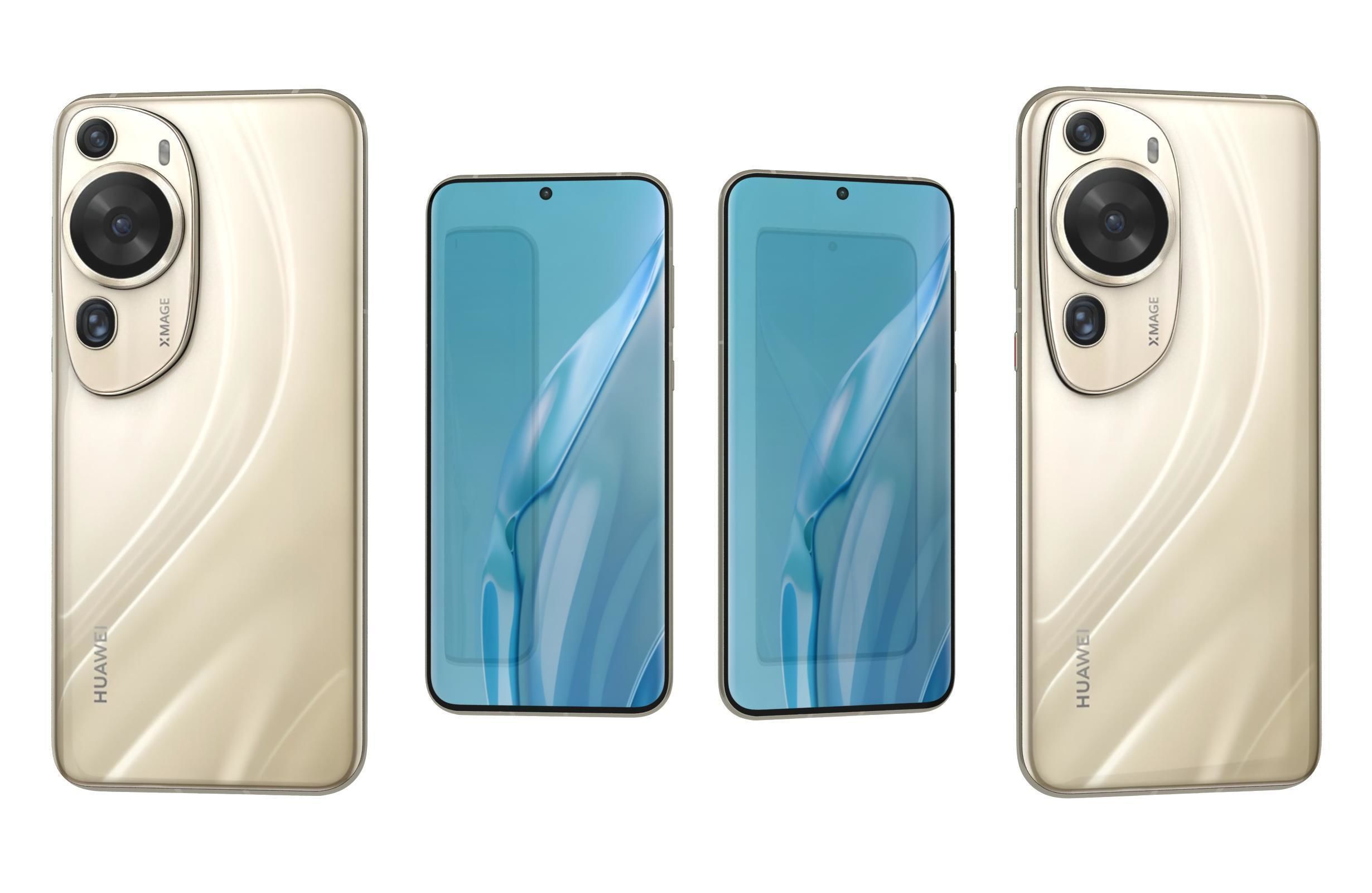 Huawei P60 Art Brown Low-poly 3D model_3