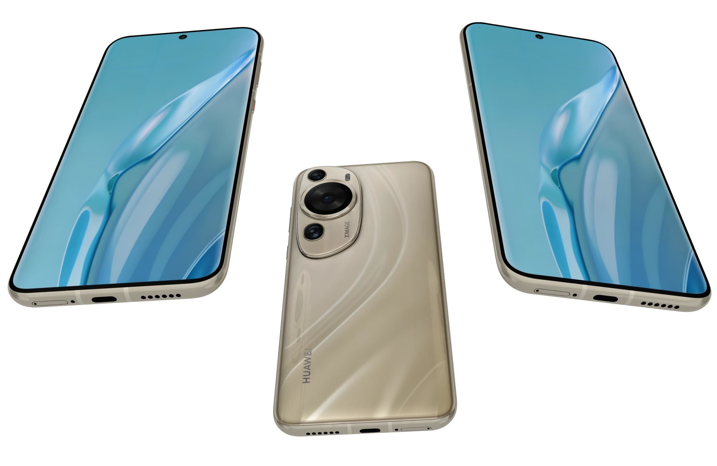 Huawei P60 Art Brown Low-poly 3D model_2