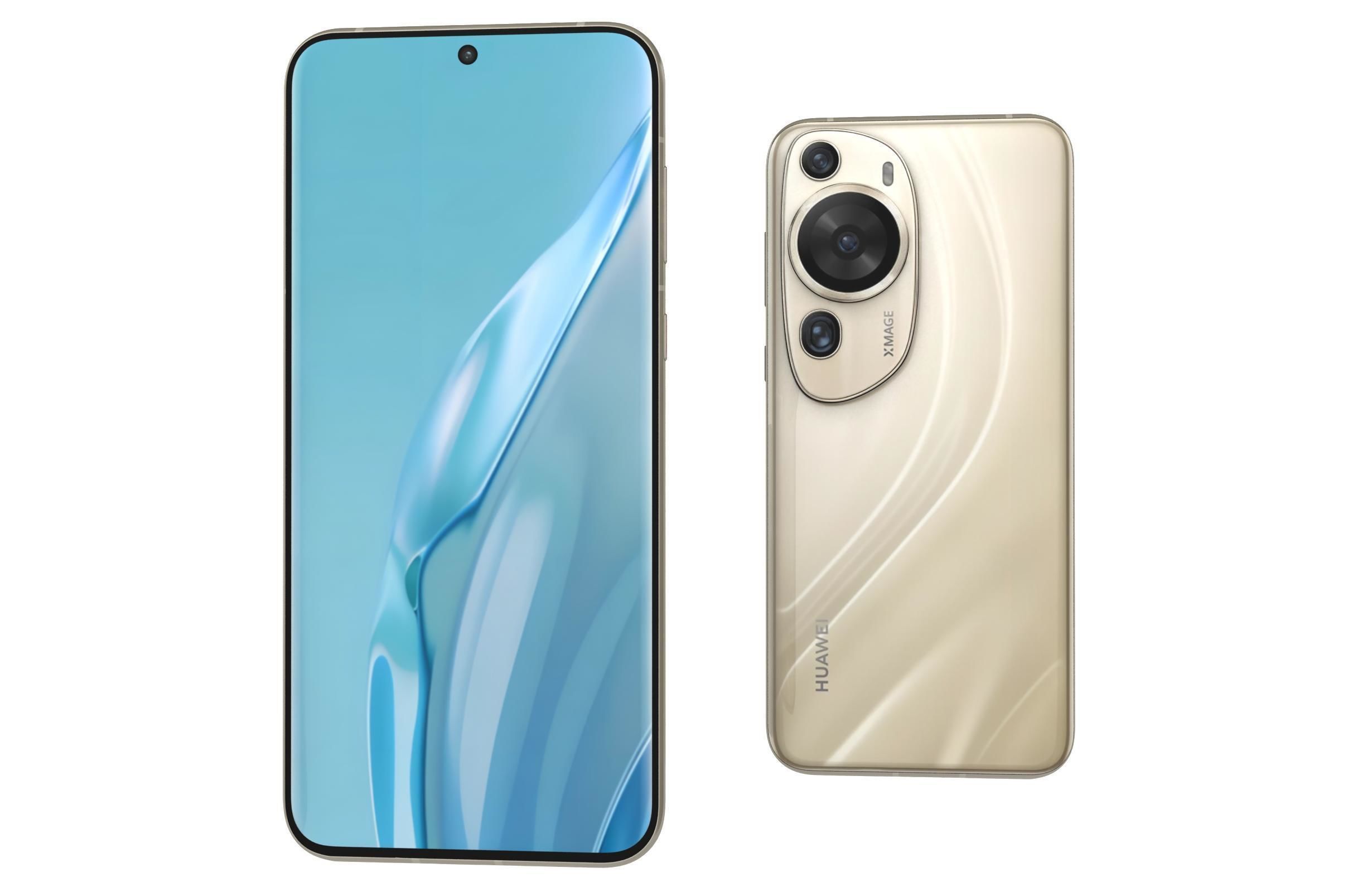 Huawei P60 Art Brown Low-poly 3D model_6