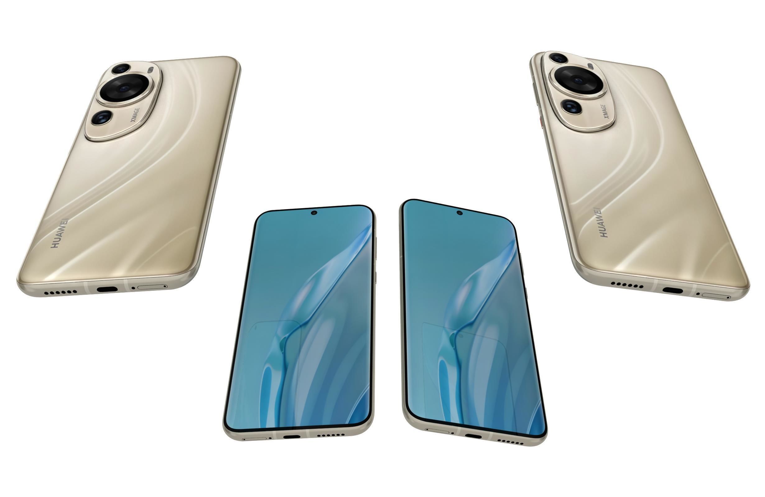 Huawei P60 Art Brown Low-poly 3D model_5