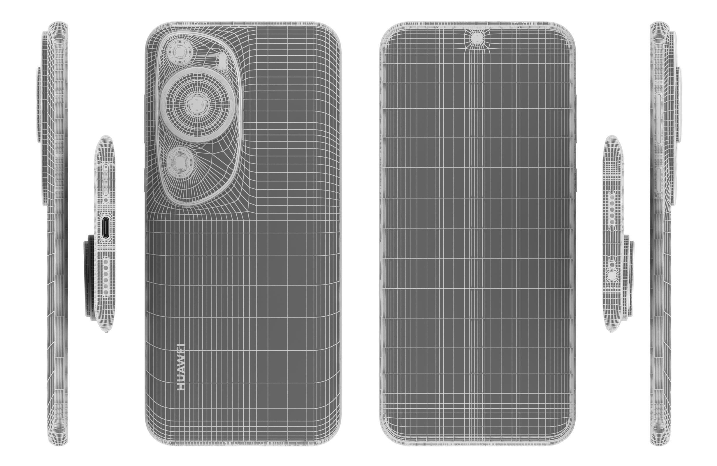 Huawei P60 Art Brown Low-poly 3D model_17