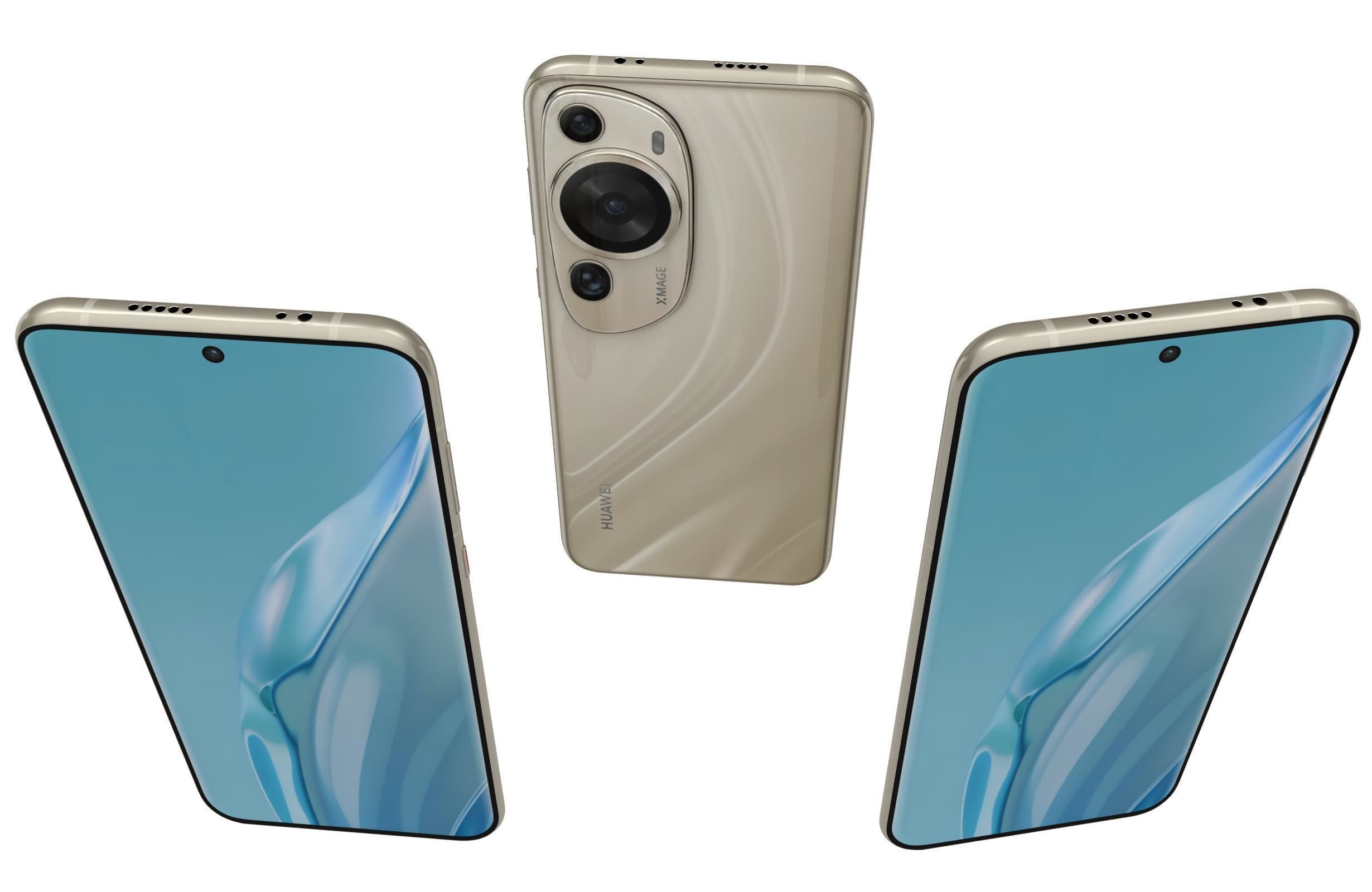 Huawei P60 Art Brown Low-poly 3D model_1