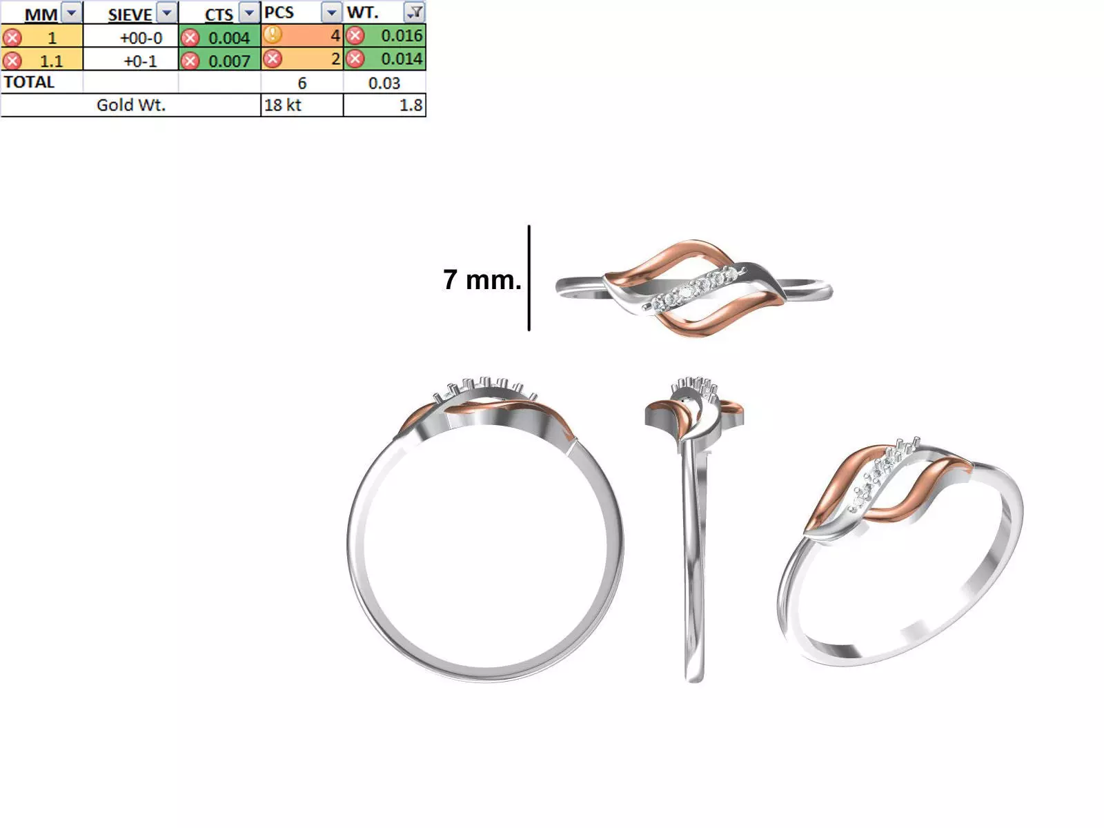 Women Light Weight Ring STL OBJ FBX JCD Details 3D print model_0