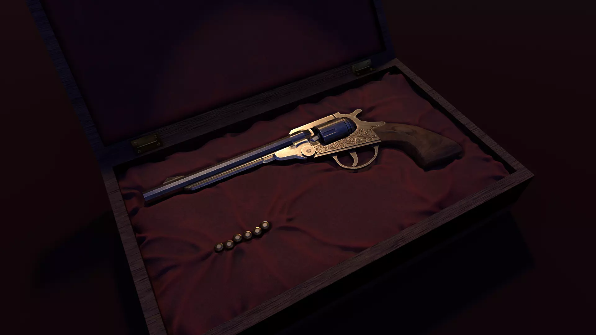 Revolver Unity Optimaize Low-poly 3D model_0