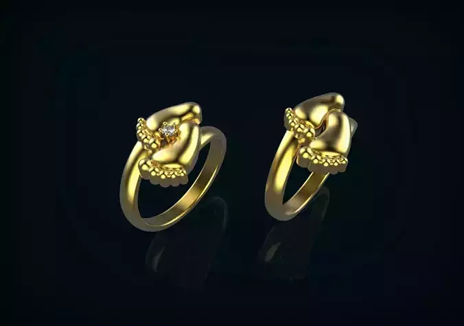 Baby foot ring 3D print model