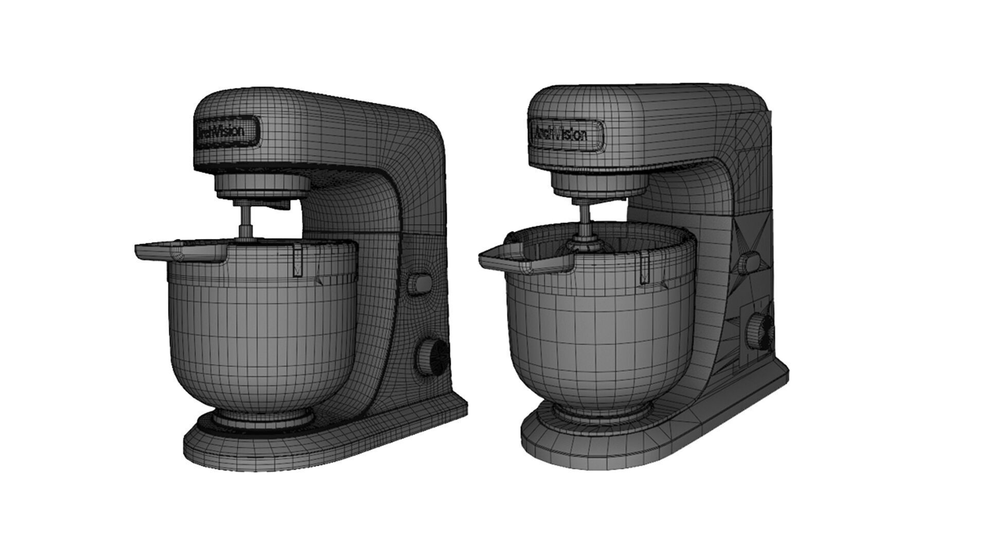 Stand Mixer - Lume Atelier Low-poly 3D model_4