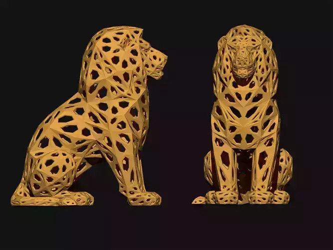 Wireframe Lion