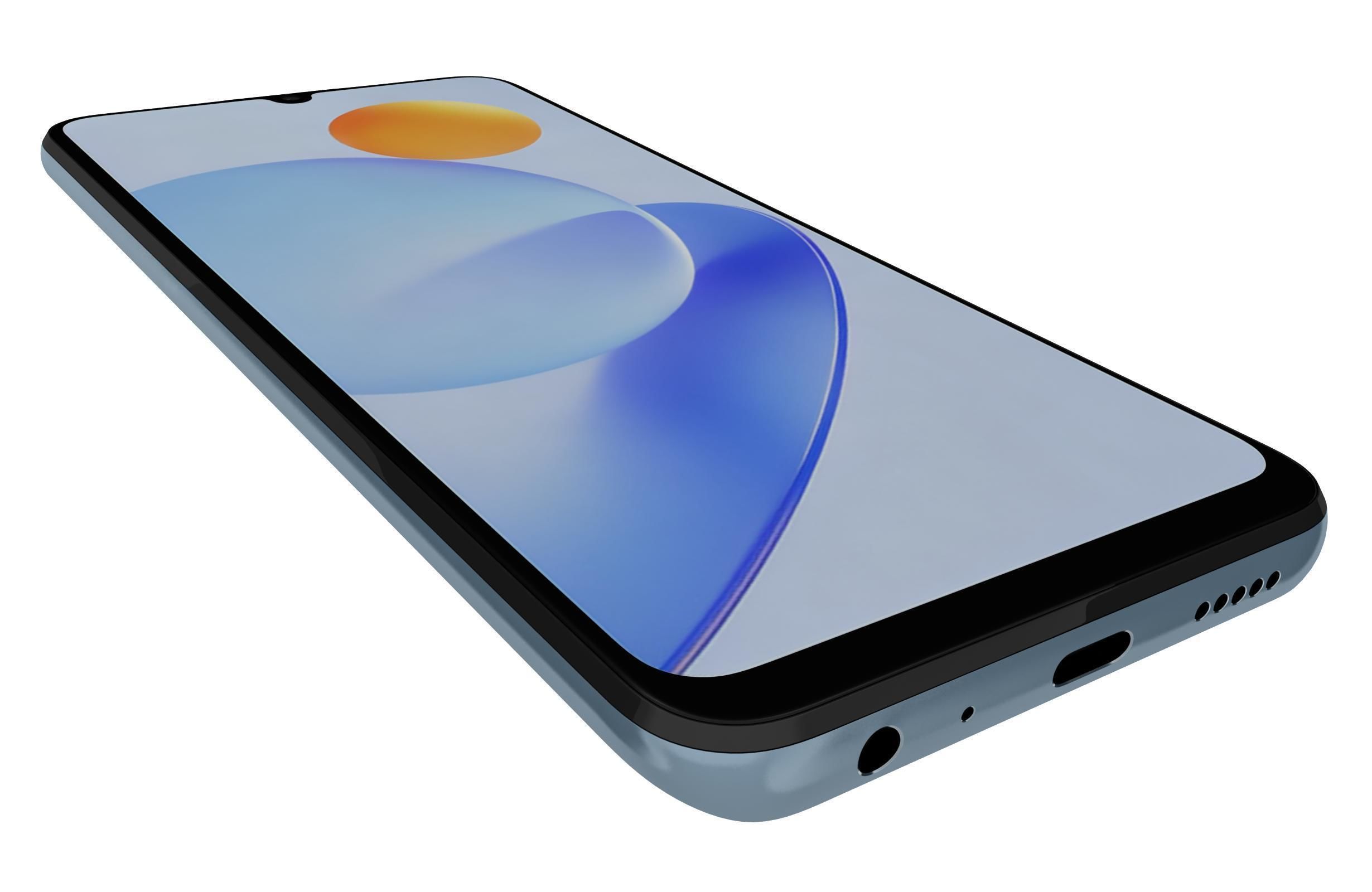 Honor Play 7T White Low-poly 3D model_12