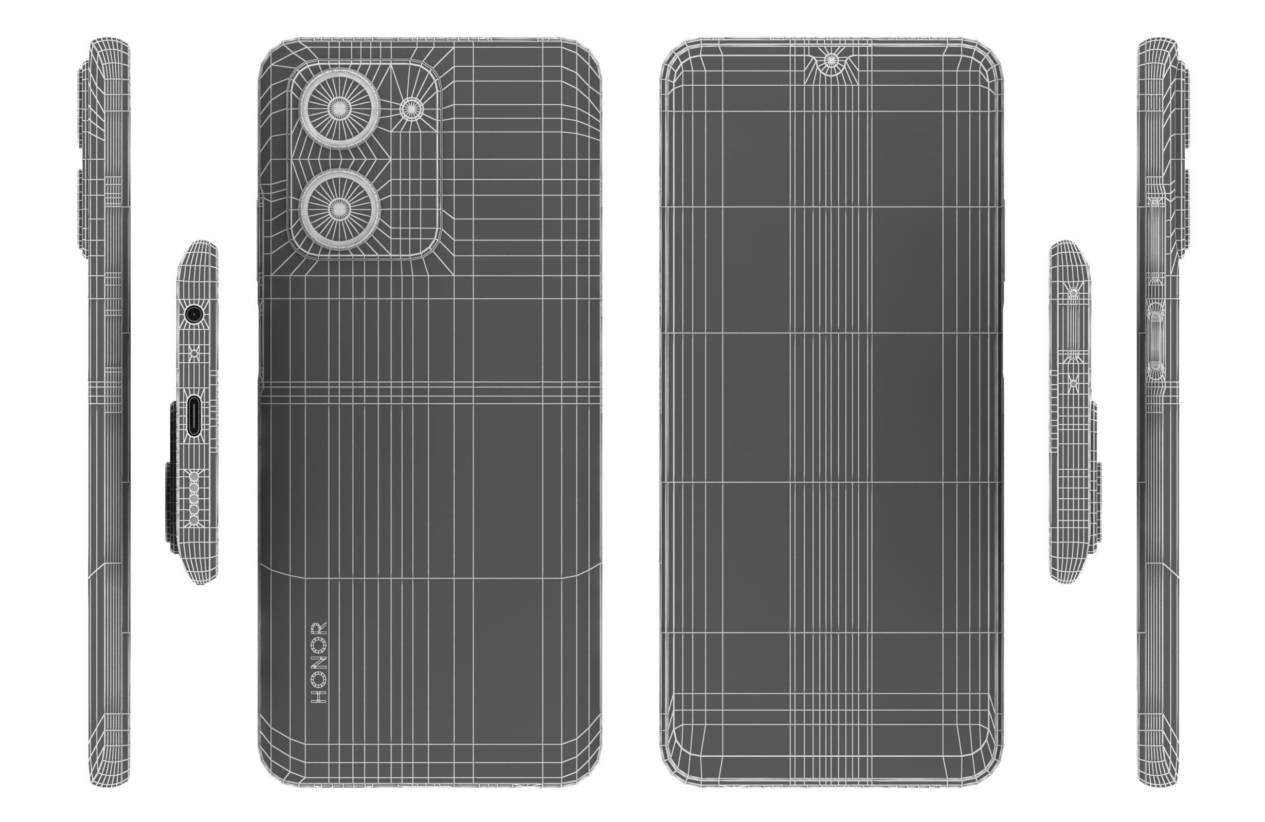 Honor Play 7T White Low-poly 3D model_16