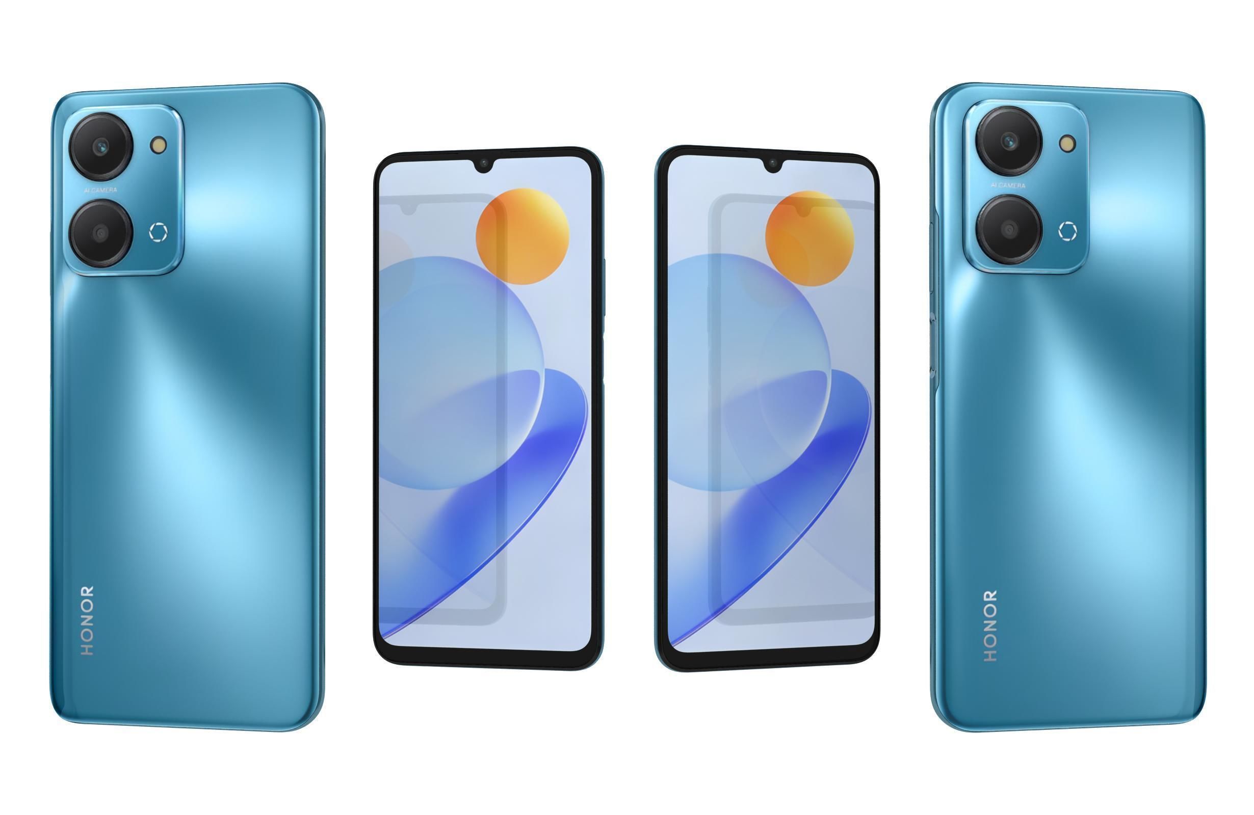 Honor Play 7T All Colors Low-poly 3D model_16